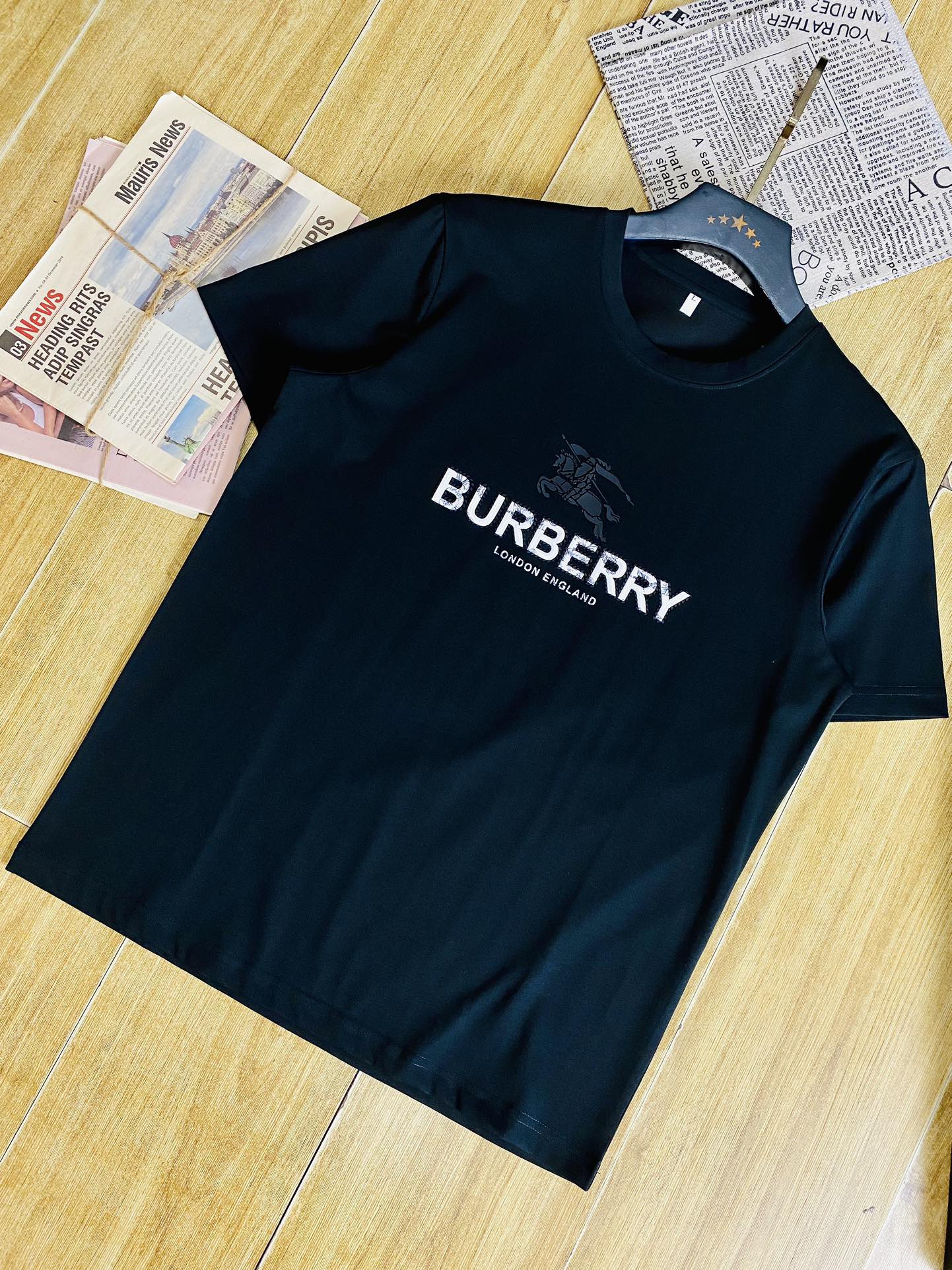 穿240斤胖子福音情侣款码数M-6XL巴宝莉Burberry原单品质2024最新款男装短袖T恤衣服精选专