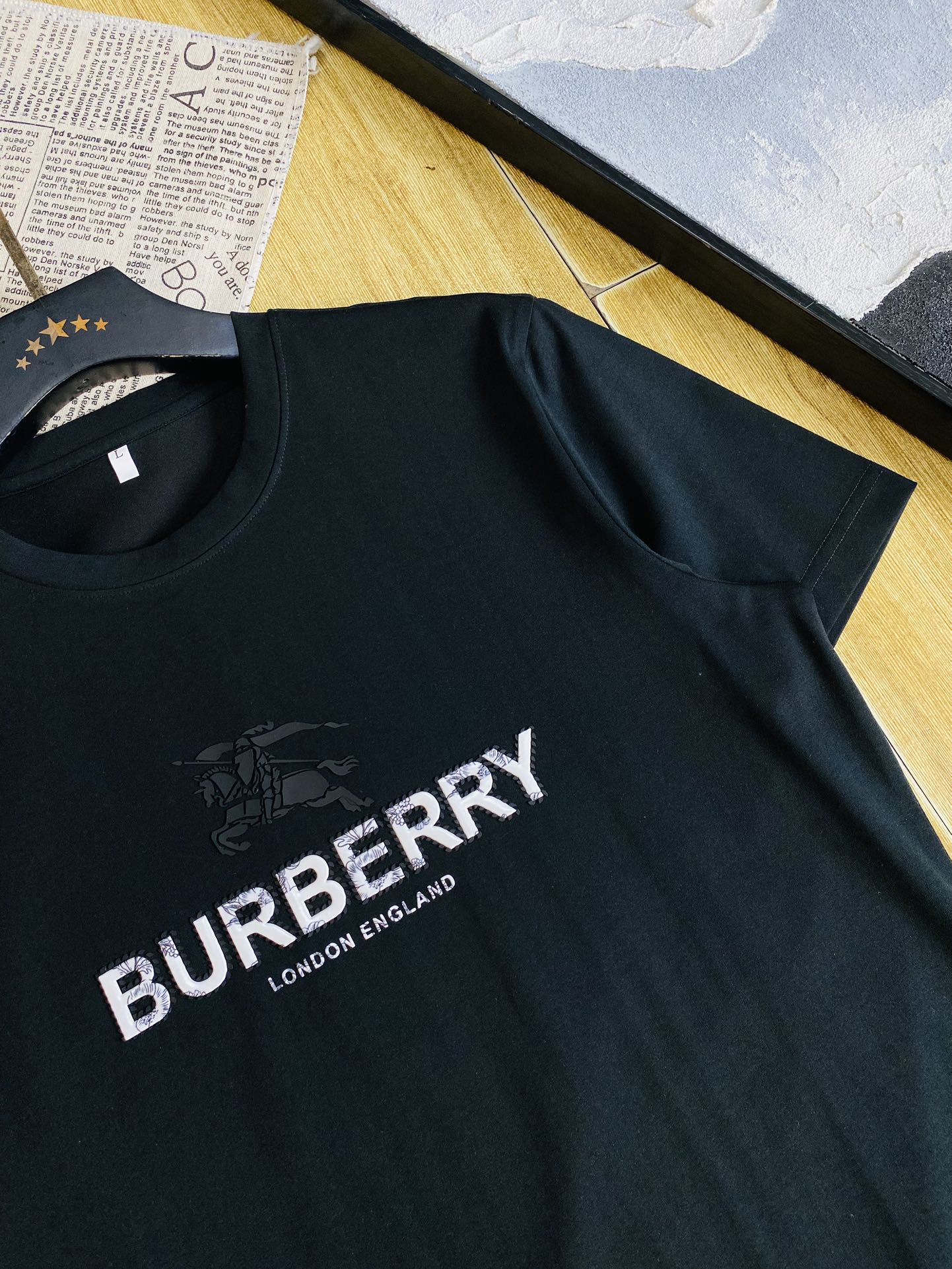 穿240斤胖子福音情侣款码数M-6XL巴宝莉Burberry原单品质2024最新款男装短袖T恤衣服精选专