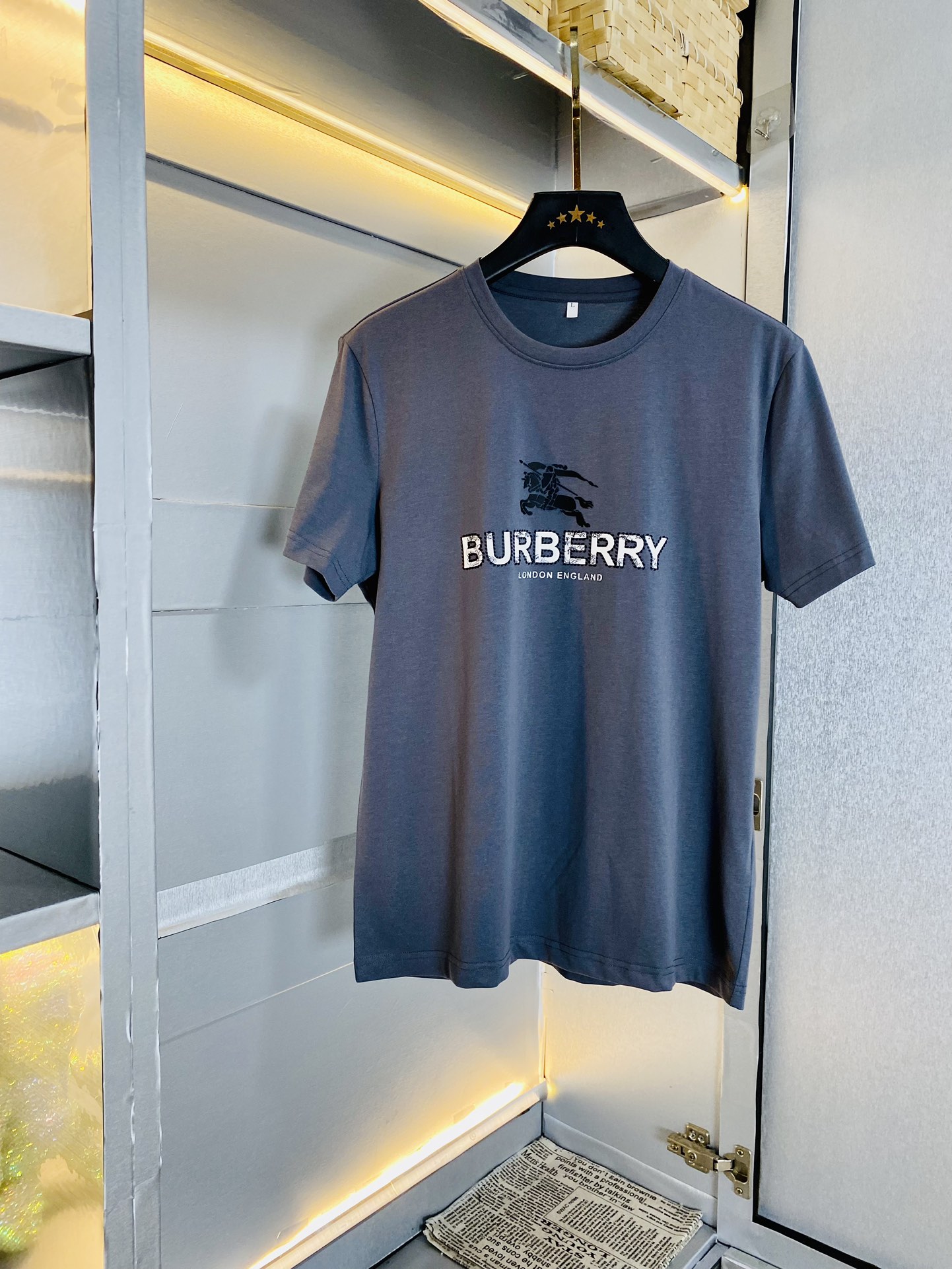 穿240斤胖子福音情侣款码数M-6XL巴宝莉Burberry原单品质2024最新款男装短袖T恤衣服精选专