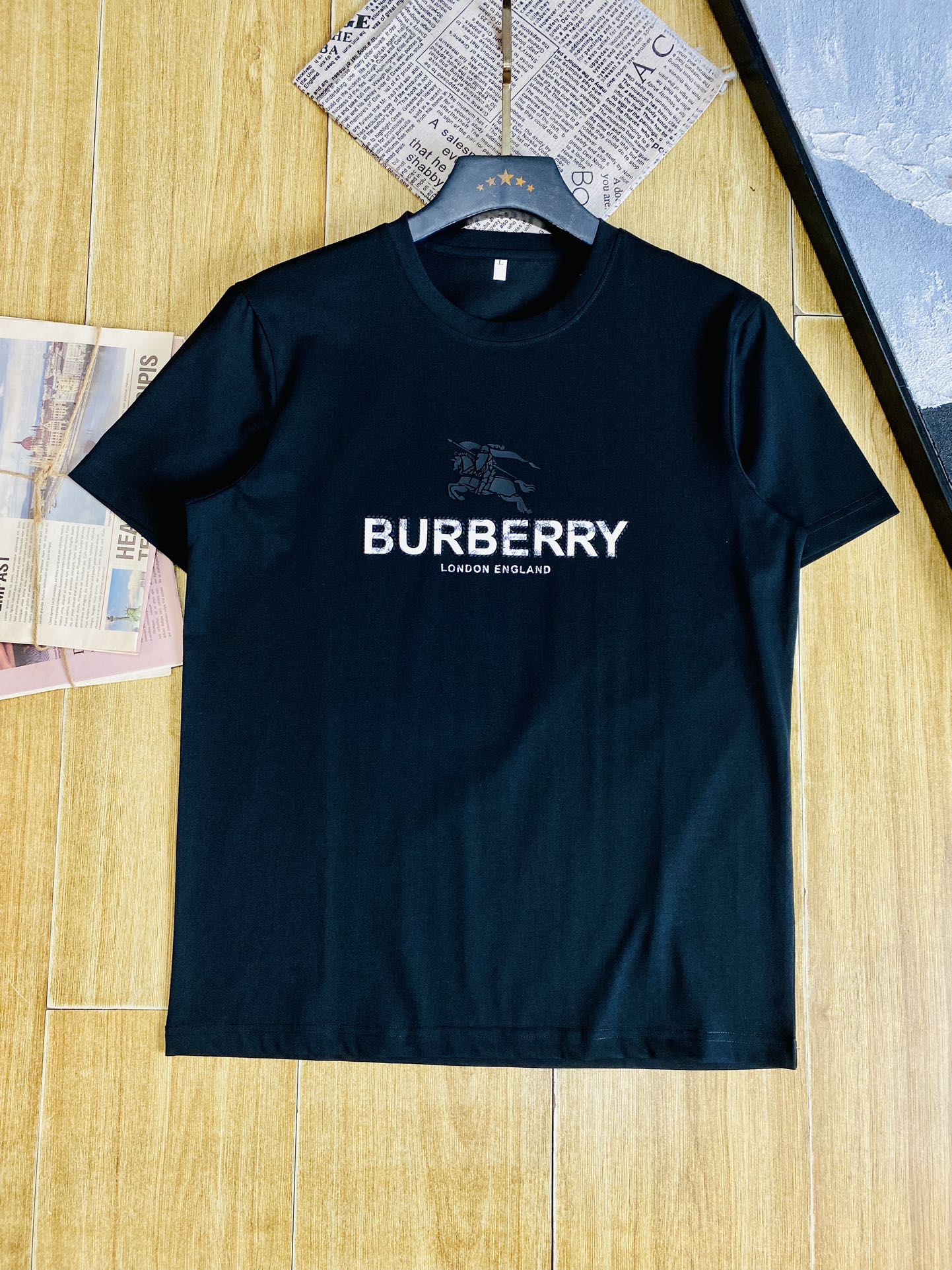 穿240斤胖子福音情侣款码数M-6XL巴宝莉Burberry原单品质2024最新款男装短袖T恤衣服精选专