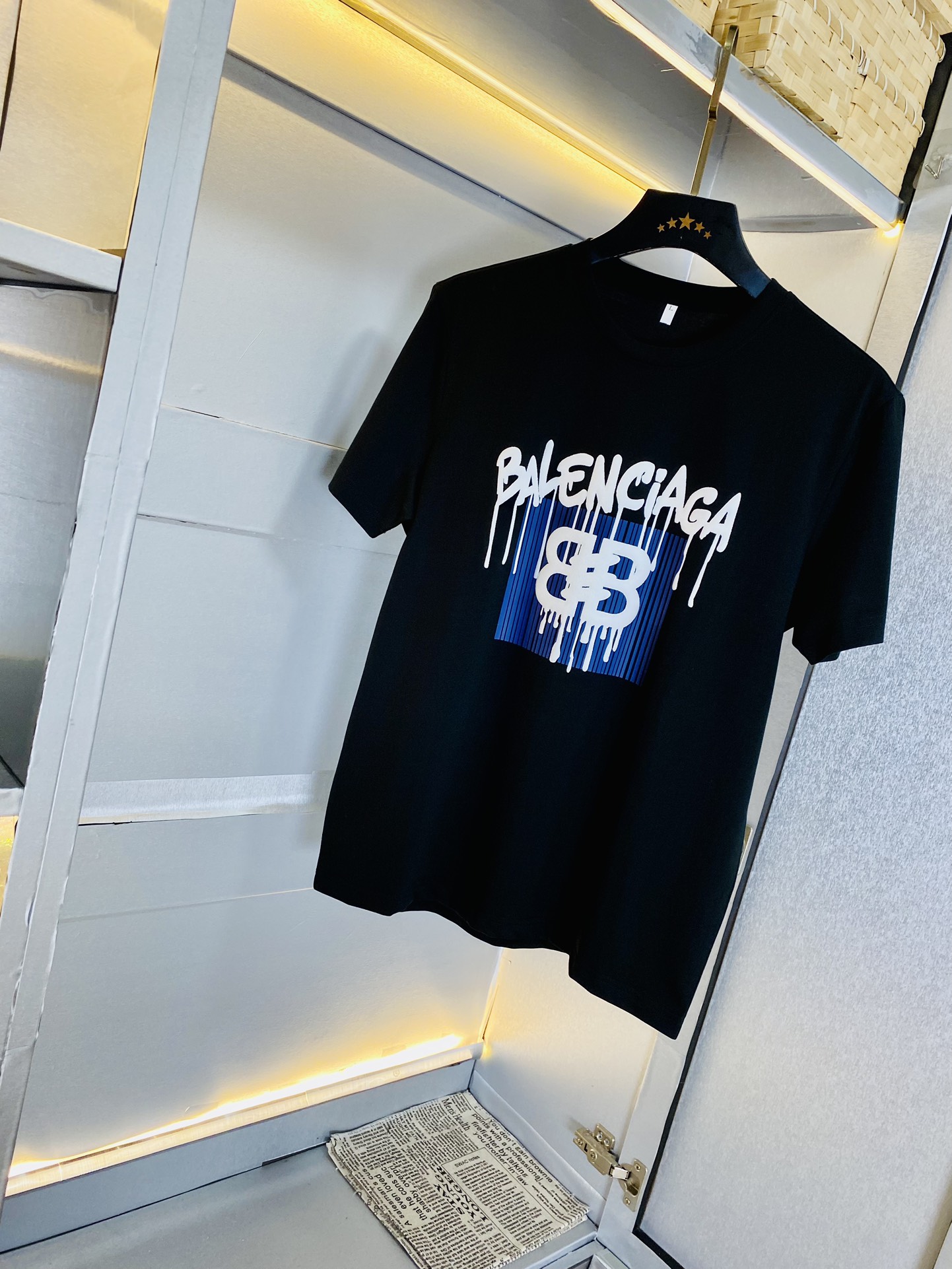 穿240斤胖子福音情侣款码数M-6XL巴黎世家Balenciaga原单品质2024最新款男装短袖T恤衣服