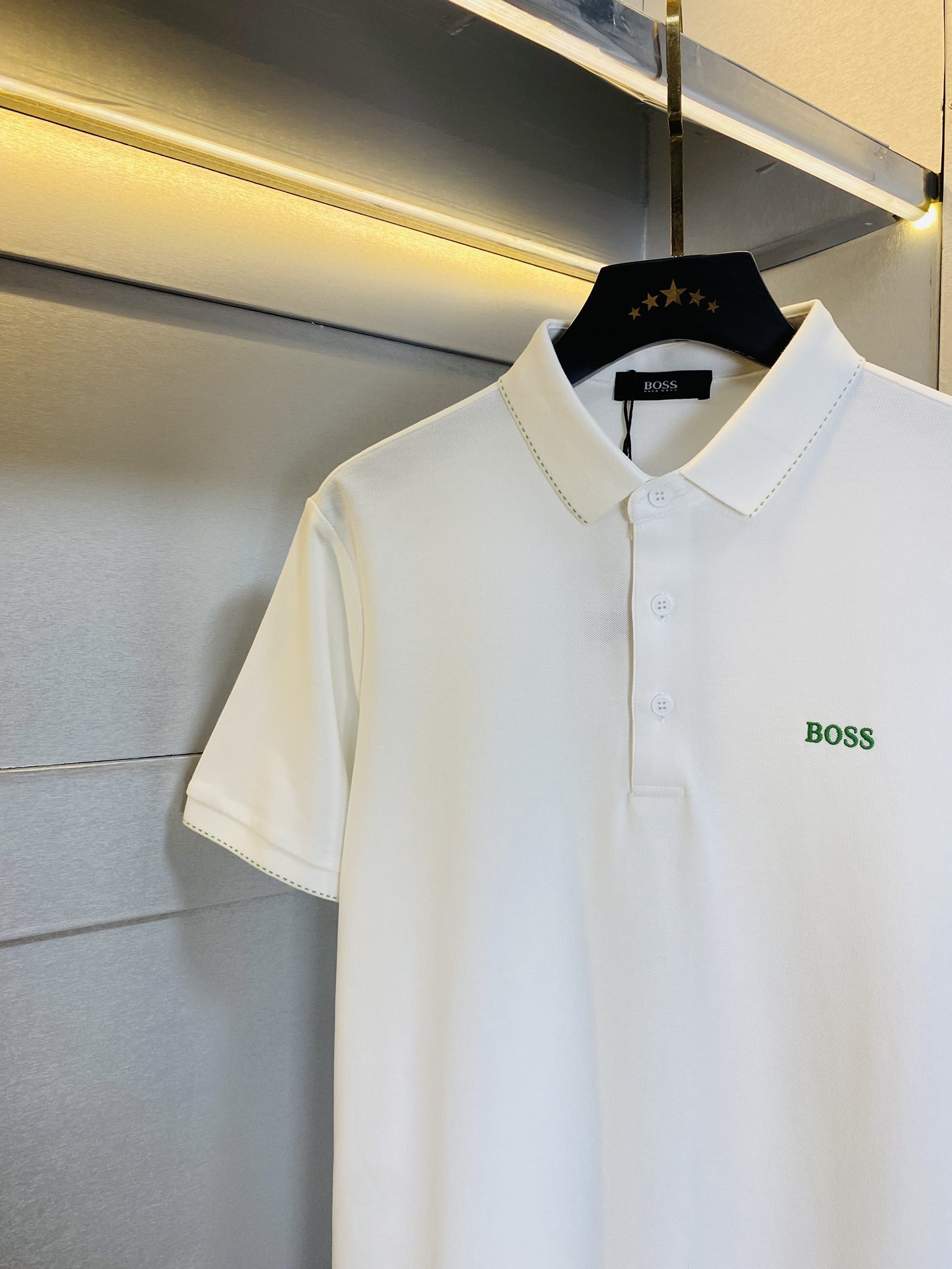 穿210斤Boss原单品质2024最新款衣服男装翻领短袖精选专柜订制顶级朱地丝光棉进口面料所有细节做工完