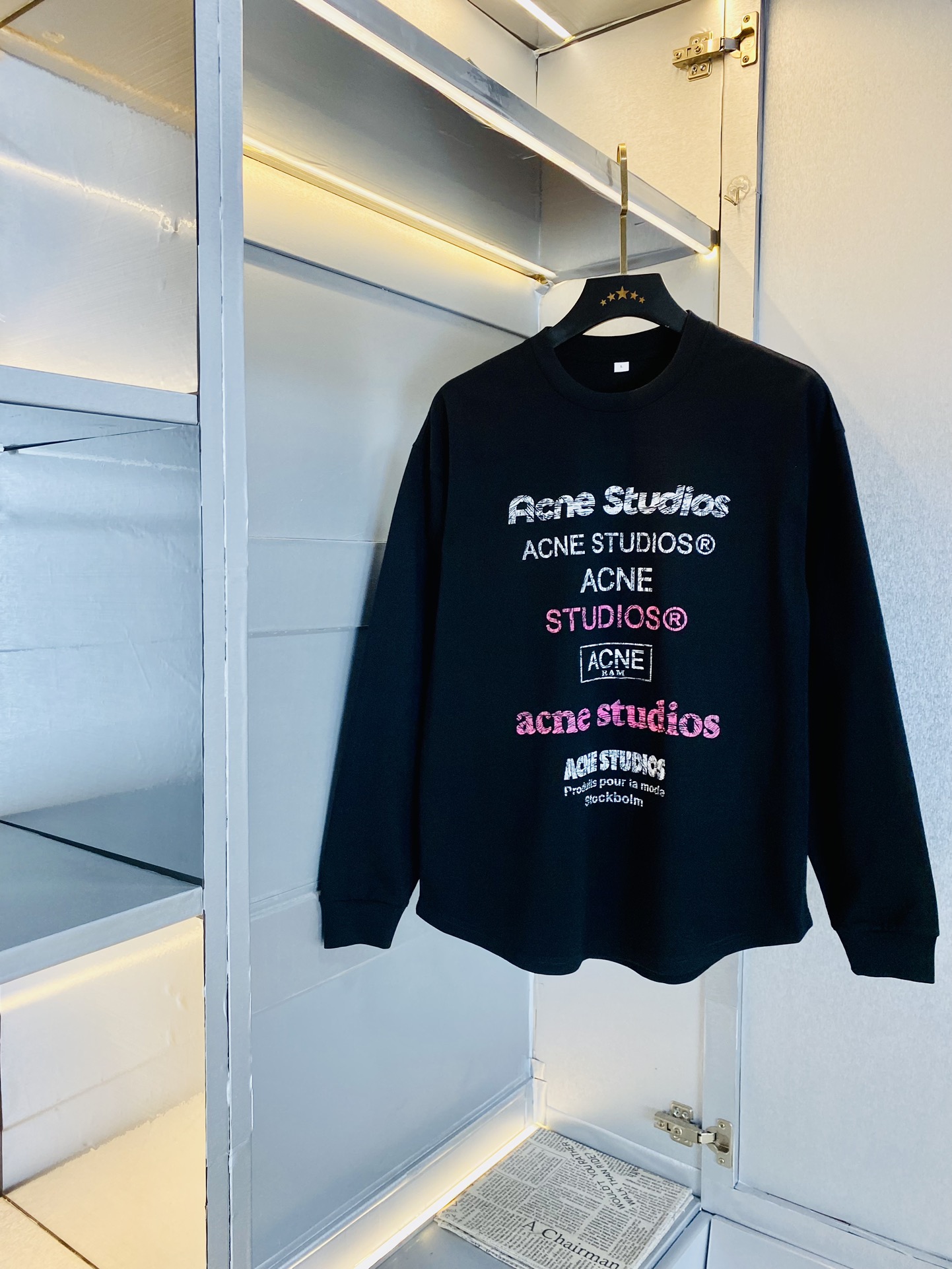 ！  🔥穿220斤 胖子福音 💞Acne Studios 原单品质情侣款 最新款 加厚长袖卫衣款打底衫 