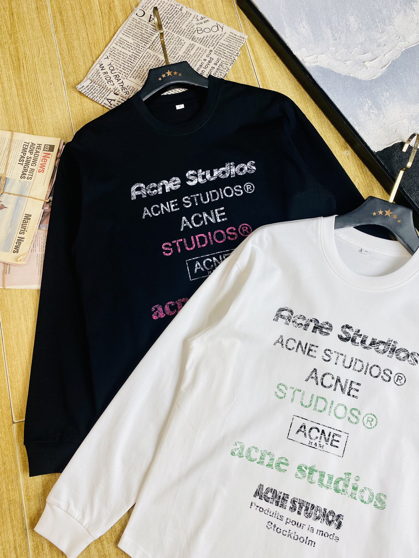 ！  🔥穿220斤 胖子福音 💞Acne Studios 原单品质情侣款 最新款 加厚长袖卫衣款打底衫 