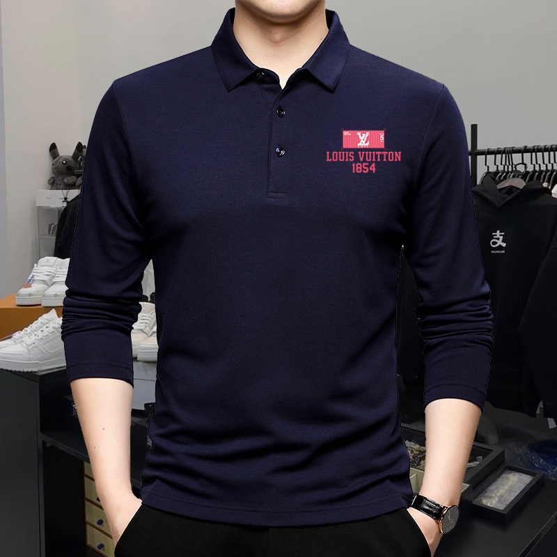 NO:117896,Wearable 220 catties M-5XL Louis Vuitton LV Original quality 2025 latest model Business men's long-sleeved lapel Polo T-shirt with high-end printed workmanship!  Selected counters to customize top imported fabrics, all details are perfectly 1-to-1 reproduction, restore the authenticity 100% original hardware, high-end customized auxiliary materials, original factory original standard, excellent upper body effect!  ,,louis vuitton,louis vuitton,tees,t-shirt,alexander wang19860909可穿220斤 M-5XL路易威登LV 原单品质 2025最新款 商务男装长袖翻领PoloT恤 高级印花做工！精选专柜订制顶级进口面料 所有细节做工完美1比1复刻 还原正品百分百 原版五金 高端订制辅料 原厂原标 上身效果超赞！,,louis vuitton,louis vuitton,tees，t-shirt,alexander wang,Men's clothing
