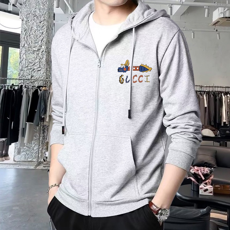 ！ 🔥加绒+10 可穿200斤胖子福音🔥 古奇Gucci 原单品质  三标齐全 2025最新款 开衫连帽