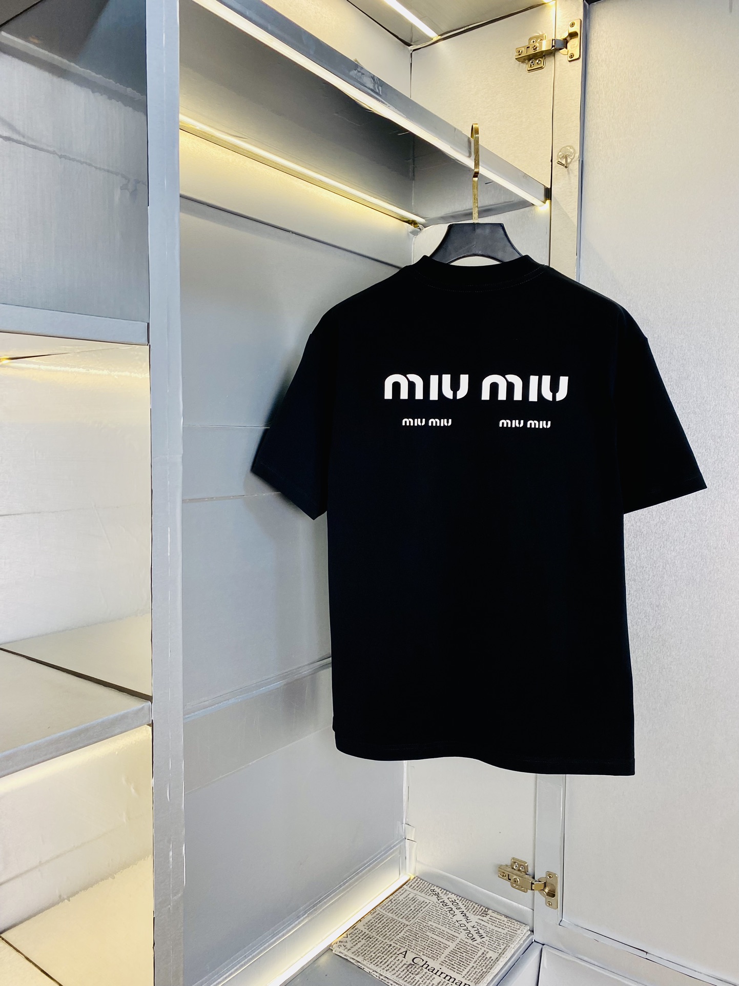 ！ 🔥穿210斤 胖子福音 情侣装💞缪缪MiuMiu 原单品质 2025最新款 男装短袖T恤 精选专柜订
