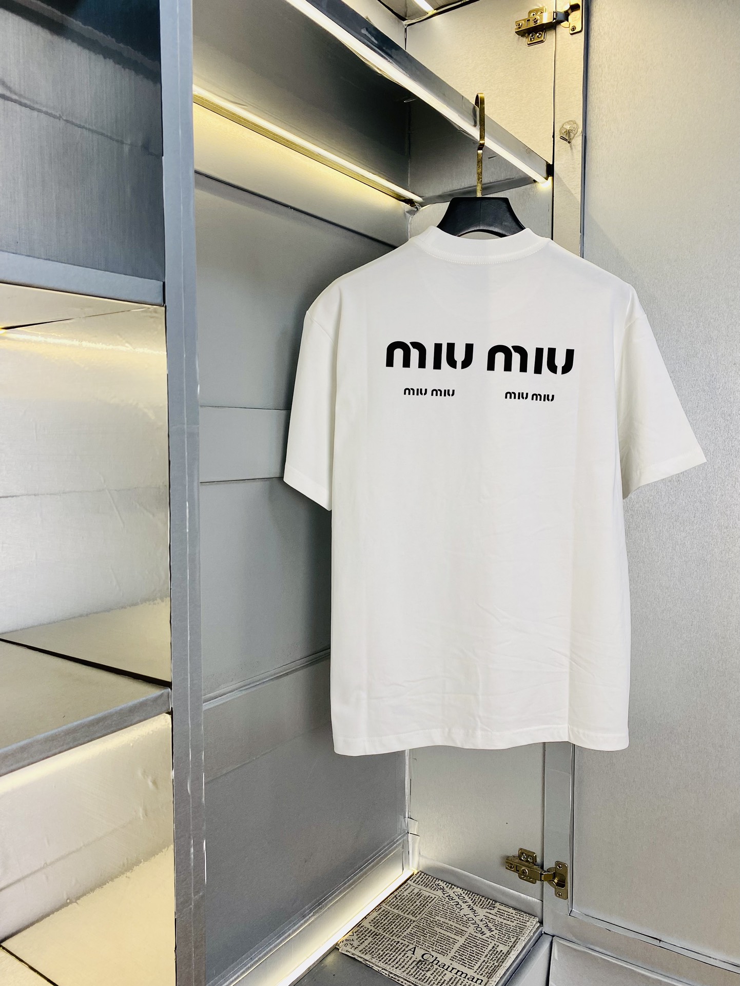 ！ 🔥穿210斤 胖子福音 情侣装💞缪缪MiuMiu 原单品质 2025最新款 男装短袖T恤 精选专柜订