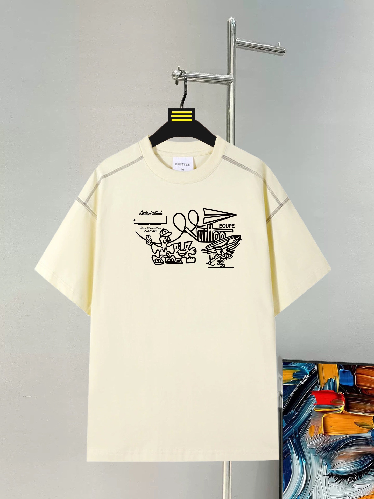 NO:159098,Wearable 200 catties, size M-4XL Louis Vuitton Lv Original single quality, shoulder-falling style!  Latest style Men's round neck short-sleeved T-shirt with high-end printed workmanship!  Selected counters to customize top imported fabrics, all details are perfectly 1-to-1 reproduction, restore the authenticity 100% original hardware, high-end customized auxiliary materials, original factory original standard, excellent upper body effect!  ,,louis vuitton,louis vuitton,T-shirt,tees,t-shirt,alexander wang19860909可穿200斤 码数M-4XL 路易威登Lv 原单品质 落肩款！最新款 男装圆领短袖T恤 高级印花做工！精选专柜订制顶级进口面料 所有细节做工完美1比1复刻 还原正品百分百 原版五金 高端订制辅料 原厂原标 上身效果超赞！,,louis vuitton,louis vuitton,T-shirt,tees，t-shirt,alexander wang,Men's clothing