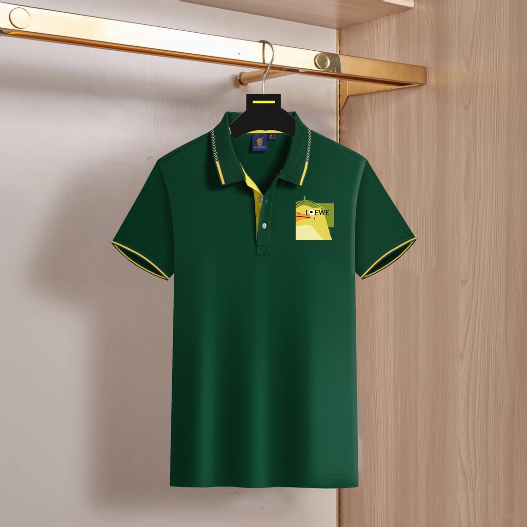 NO:159106,Can wear 200 catties size M-4XL Loewe original quality latest style men's lapel short-sleeved T-shirt with high-end printing!  Selected counters to customize the top mercerized bead flooring fabric, all the details are perfectly 1-to-1 reproduction, restore the authenticity 100% original hardware, high-end customized auxiliary materials, original factory original standard, excellent upper body effect!  ,loewe,loewe,t-shirt,tees,t-shirt,alexander wang19860909可穿200斤 码数M-4XL 罗意威Loewe 原单品质 最新款 男装翻领短袖T恤 高级印花做工！精选专柜订制顶级丝光珠地棉进口面料 所有细节做工完美1比1复刻 还原正品百分百 原版五金 高端订制辅料 原厂原标 上身效果超赞！,,loewe,loewe,T-shirt,tees，t-shirt,alexander wang,Men's clothing