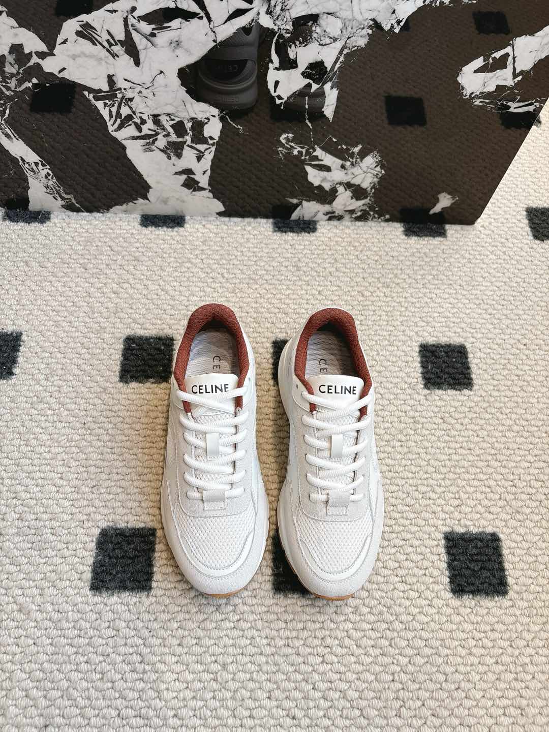 NO:164876,CELINE 25ss Arc de Triomphe logo lace-up casual shoes are simple and comfortable, clean and neat, and increase the height and make legs thin. Whether worn alone or with wide-leg pants, high street and retro, let's make CELINE girls. The upper top layer cowhide inner lining original inner lining 11 sizes 35-40 (40 customization, no return or replacement), casual shoes/sports shoes, celine, celine, sneakers, cowhide19860909CELINE思琳赛琳 25ss 凯旋门徽标系带休闲鞋简单舒服,干净利落,增高显腿细,无论是单穿还是搭配阔腿裤,高街又复古一起来做CELINE女孩 鞋面头层牛皮 内里原版内里 大底原版11 码数35-40（40定制不退不换）,休闲鞋/运动鞋,celine,celine,sneakers,cowhide,Women's Shoes