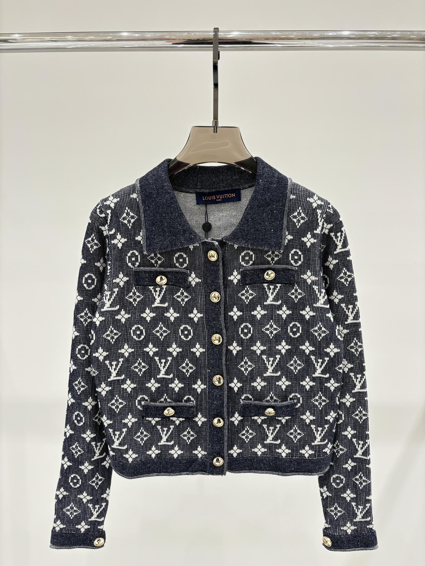 Louis Vuitton Kleding Cardigans Trui Afdrukken Breien Herfst/winter collectie