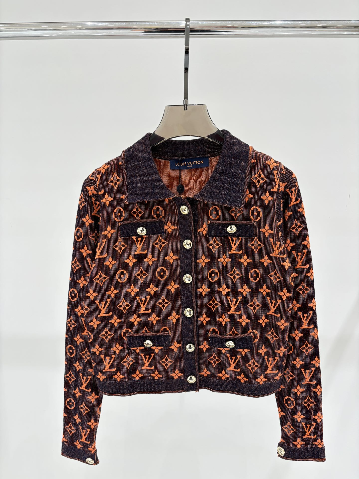 Louis Vuitton Vêtements Cardigans Pull En Tricot Imprimé Tricot Collection automne – hiver