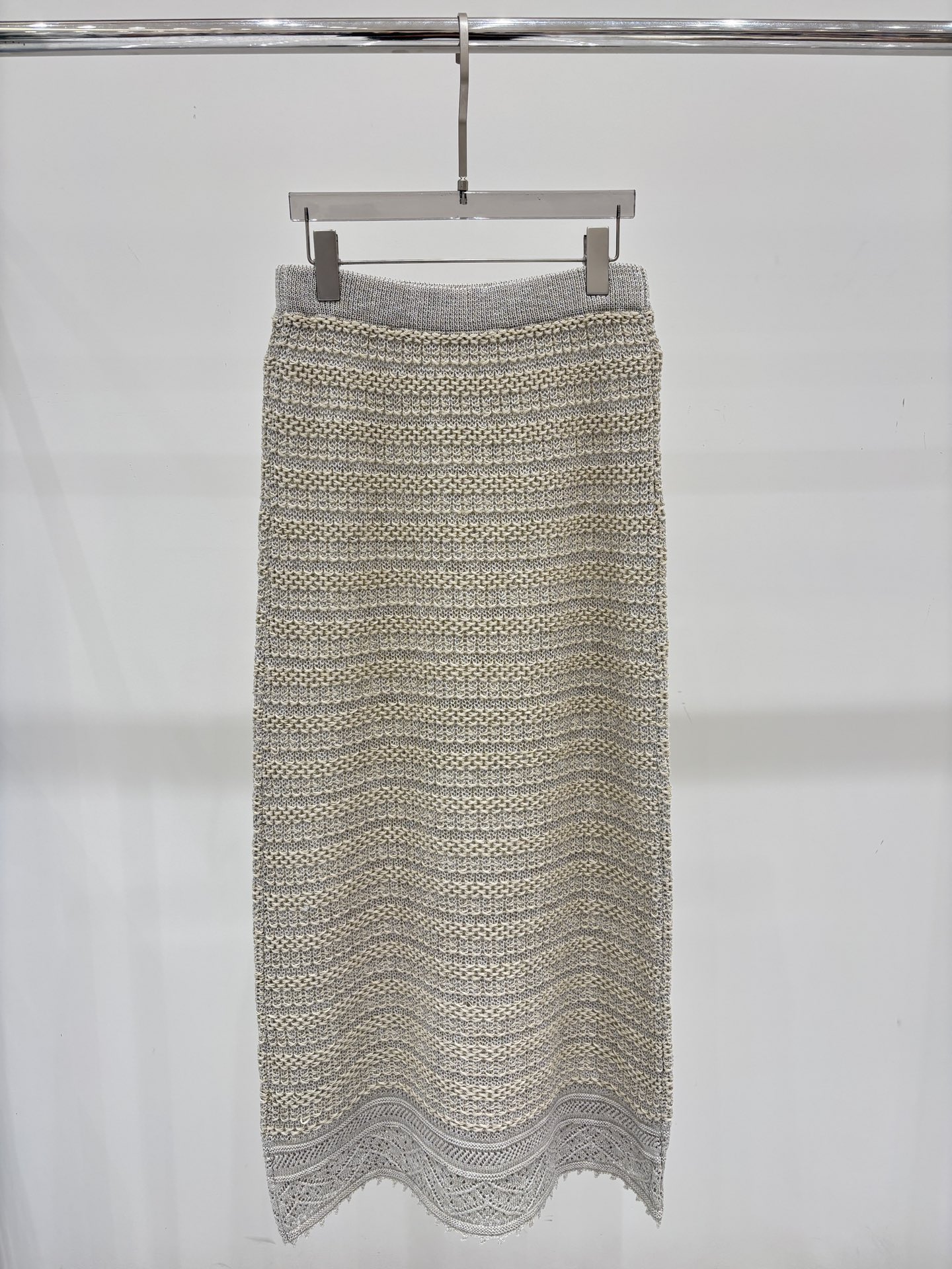 NO:455110,Sailing Skirt｜25 summer new mixed color striped hollow simple crochet design casual knitted skirt, skirts, alexander wang19860909赛林半裙｜25夏季新款混色条纹镂空简约钩花设计休闲针织半裙,,skirts,alexander wang,Women's clothing
