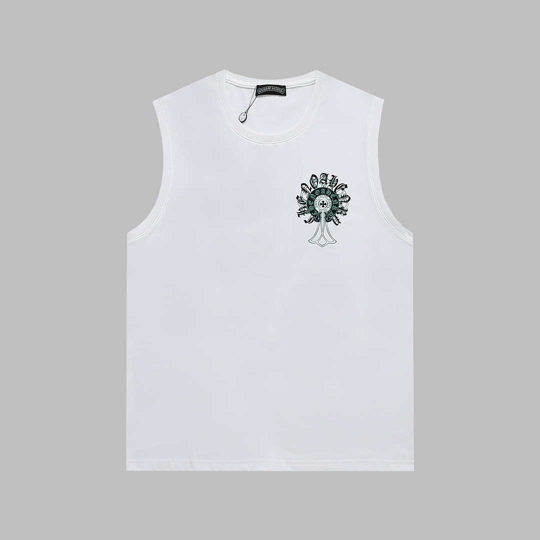 Chrome Hearts Clothing Tank Tops&Camis Waistcoats Pink White Printing Unisex Spring/Summer Collection Fashion