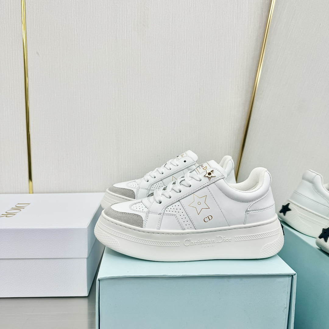 300Dior Dior Última Star Collection Pentagrama Fondo Grueso Zapatos Muffin Zapatillas Casual Zapatil