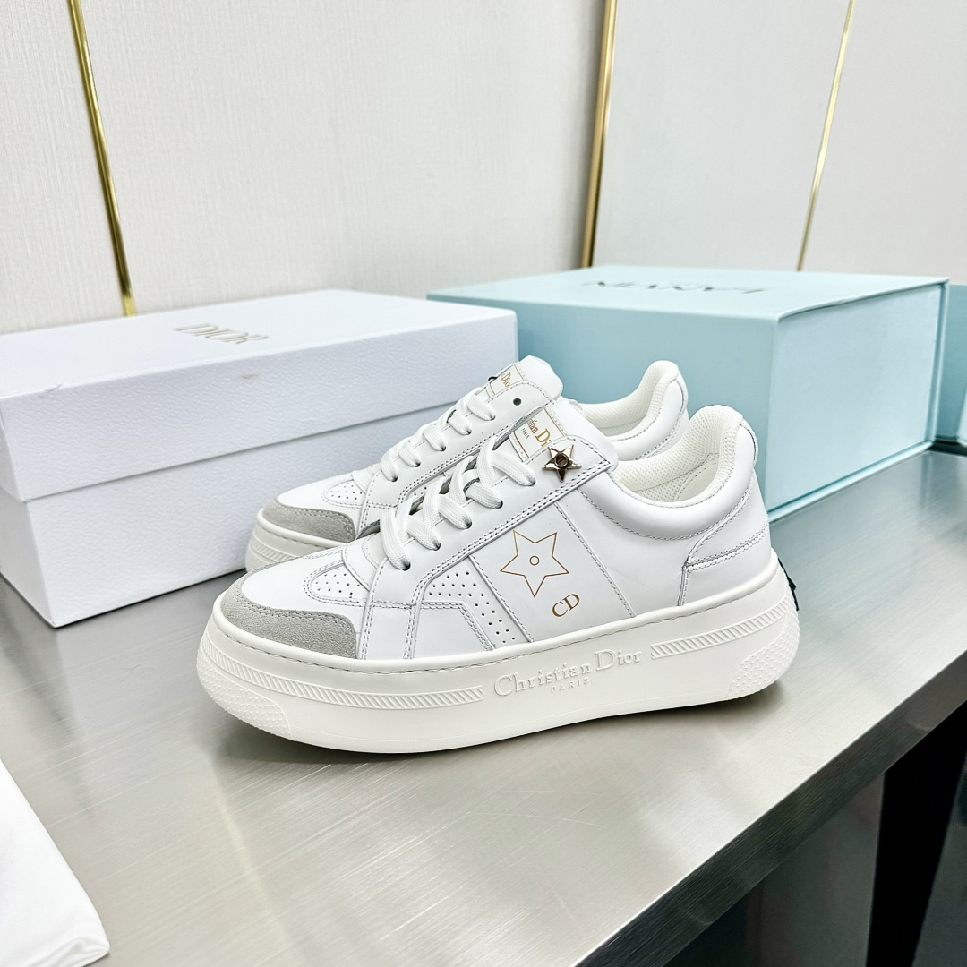 300Dior Dior Última Star Collection Pentagrama Fondo Grueso Zapatos Muffin Zapatillas Casual Zapatil