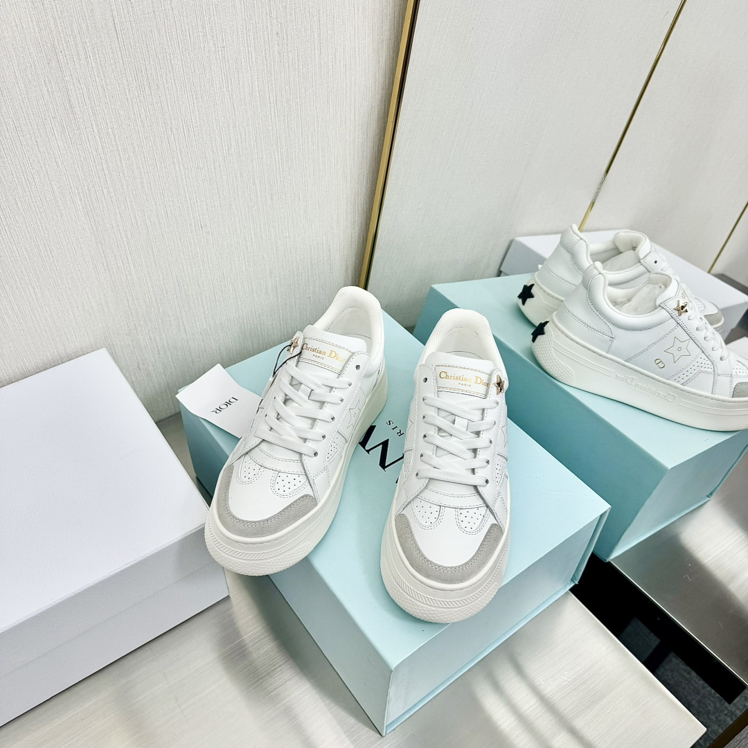 300Dior Dior Última Star Collection Pentagrama Fondo Grueso Zapatos Muffin Zapatillas Casual Zapatil