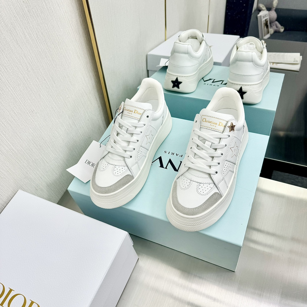 300Dior Dior Última Star Collection Pentagrama Fondo Grueso Zapatos Muffin Zapatillas Casual Zapatil