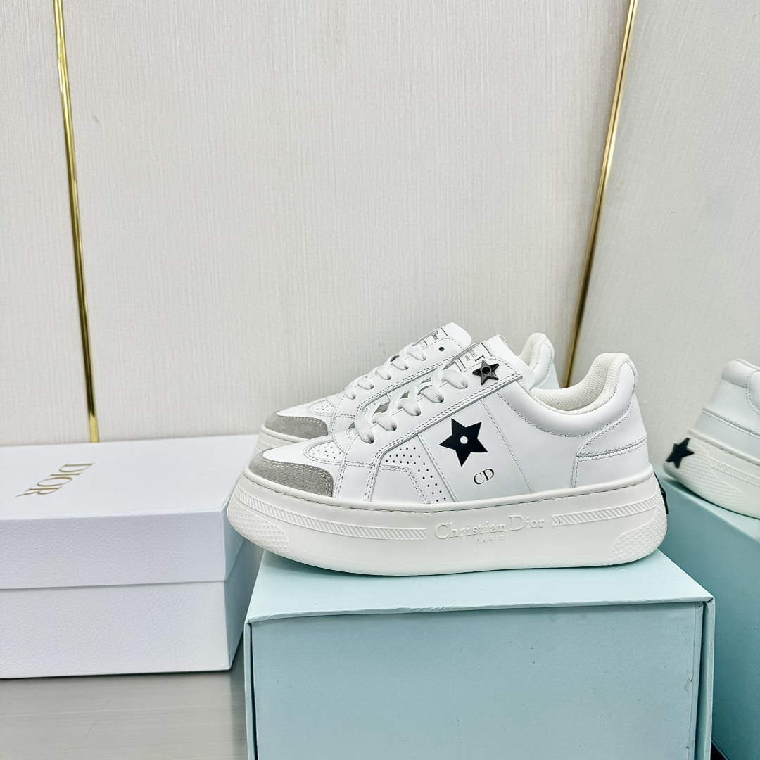 300Dior Dior Última Star Collection Pentagrama Fondo Grueso Zapatos Muffin Zapatillas Casual Zapatil
