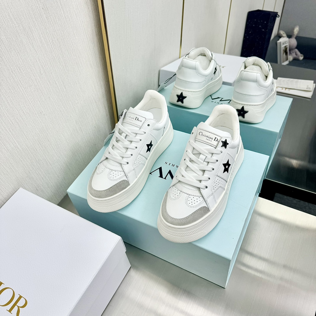 300Dior Dior Última Star Collection Pentagrama Fondo Grueso Zapatos Muffin Zapatillas Casual Zapatil