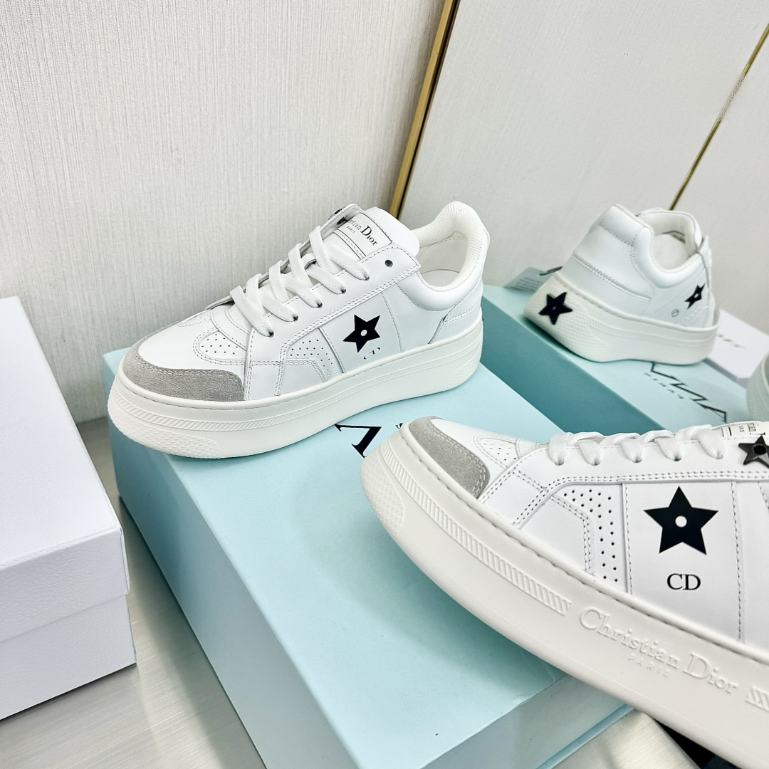 300Dior Dior Última Star Collection Pentagrama Fondo Grueso Zapatos Muffin Zapatillas Casual Zapatil