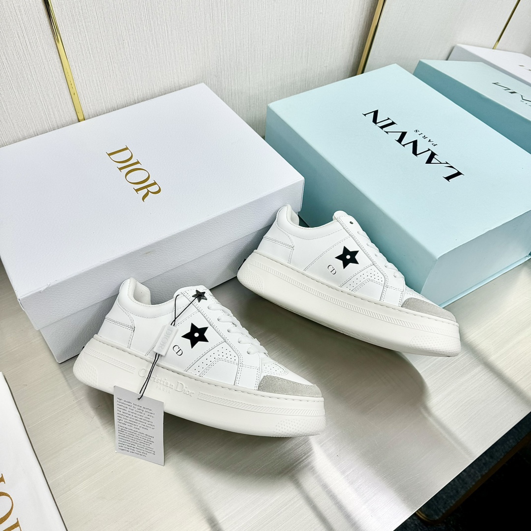 300Dior Dior Última Star Collection Pentagrama Fondo Grueso Zapatos Muffin Zapatillas Casual Zapatil