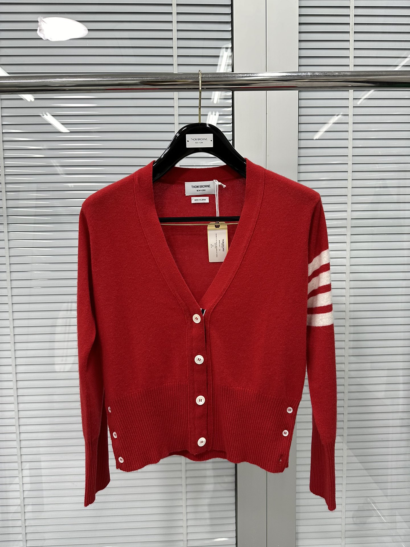 Thom Browne Kleding Cardigans Rood Kasjmier