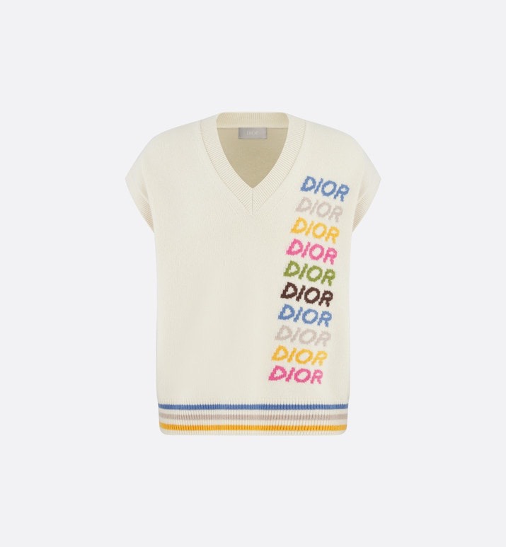 Dior AAA+
 Clothing Knit Sweater Beige Weave Cashmere Knitting Wool Spring Collection Fashion