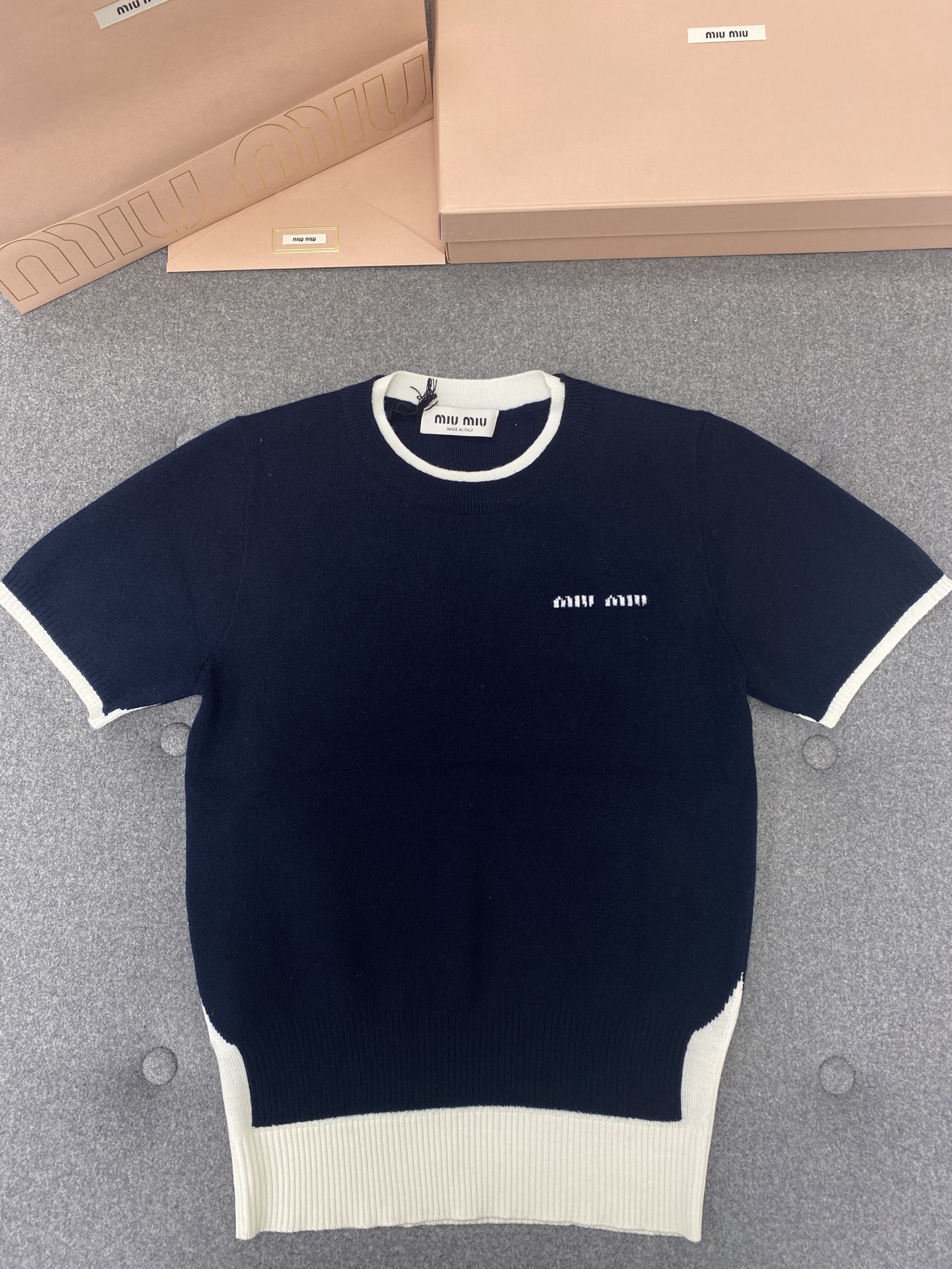 미우미우 여성 반팔 129782 Miu Miu T Shirt