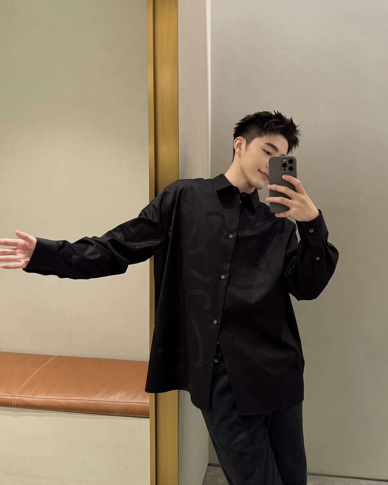로에베 자카드 코튼 패턴 남성 긴팔 셔츠 139583 썸네일 이미지