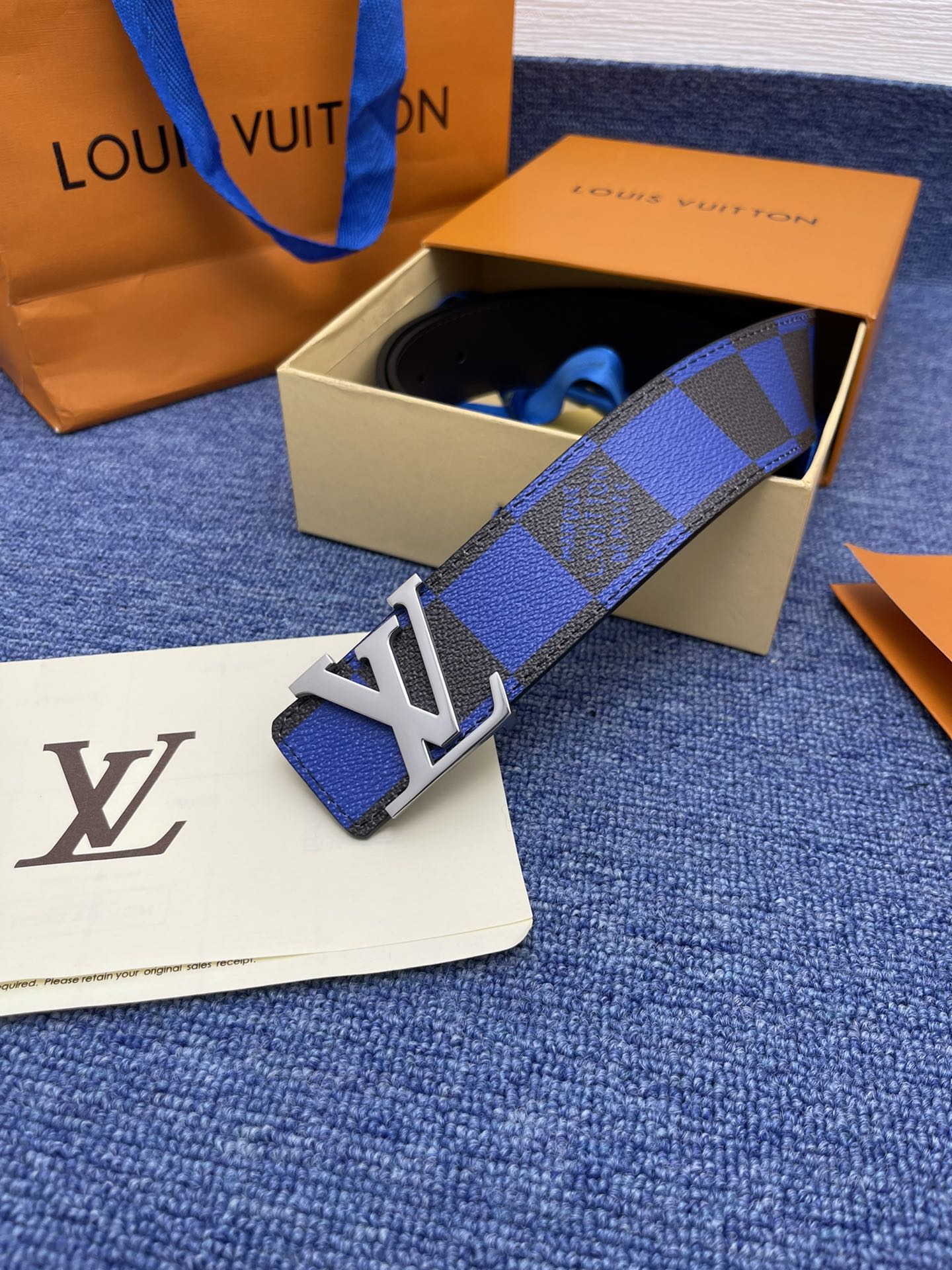 LV.路易威登全套包装原版品质代工厂货品40mm宽度正品一体铸造五金钢扣原厂皮料双面原厂定制面料区别市场