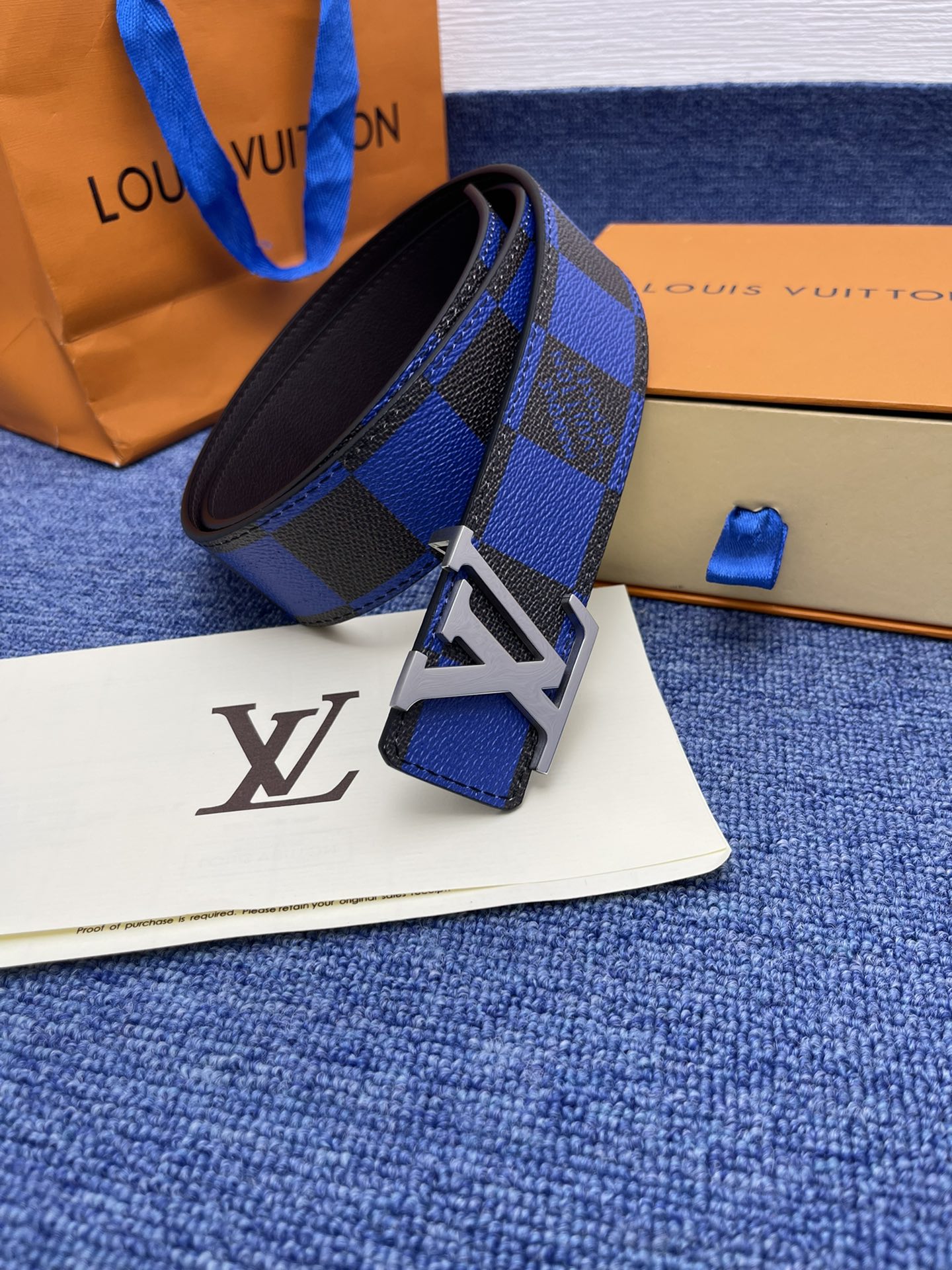 LV.路易威登全套包装原版品质代工厂货品40mm宽度正品一体铸造五金钢扣原厂皮料双面原厂定制面料区别市场