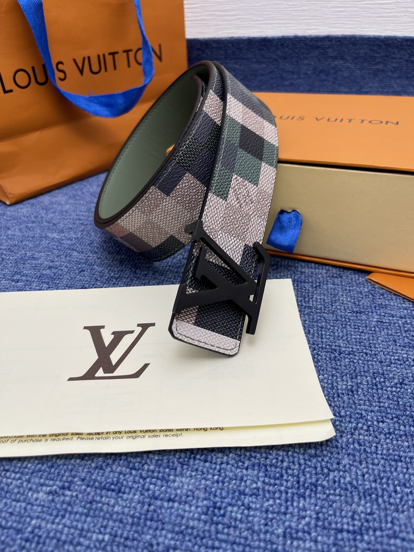 LV.路易威登全套包装原版品质代工厂货品40mm宽度正品一体铸造五金钢扣原厂皮料双面原厂定制面料区别市场