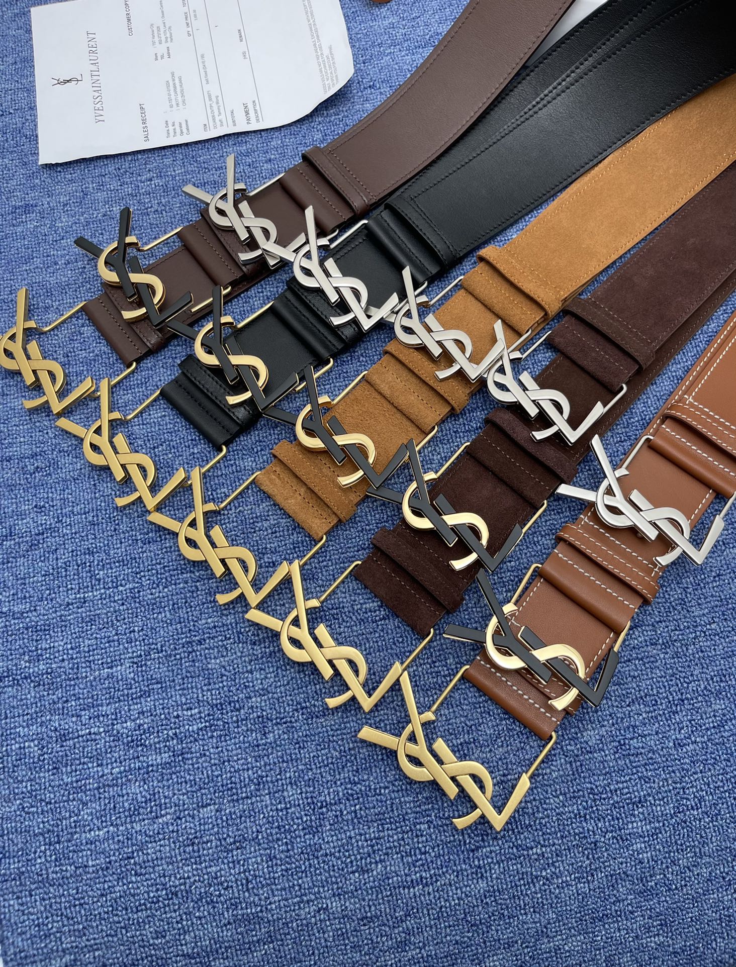 Saint Laurent 5.0cm new boutique women's belt series