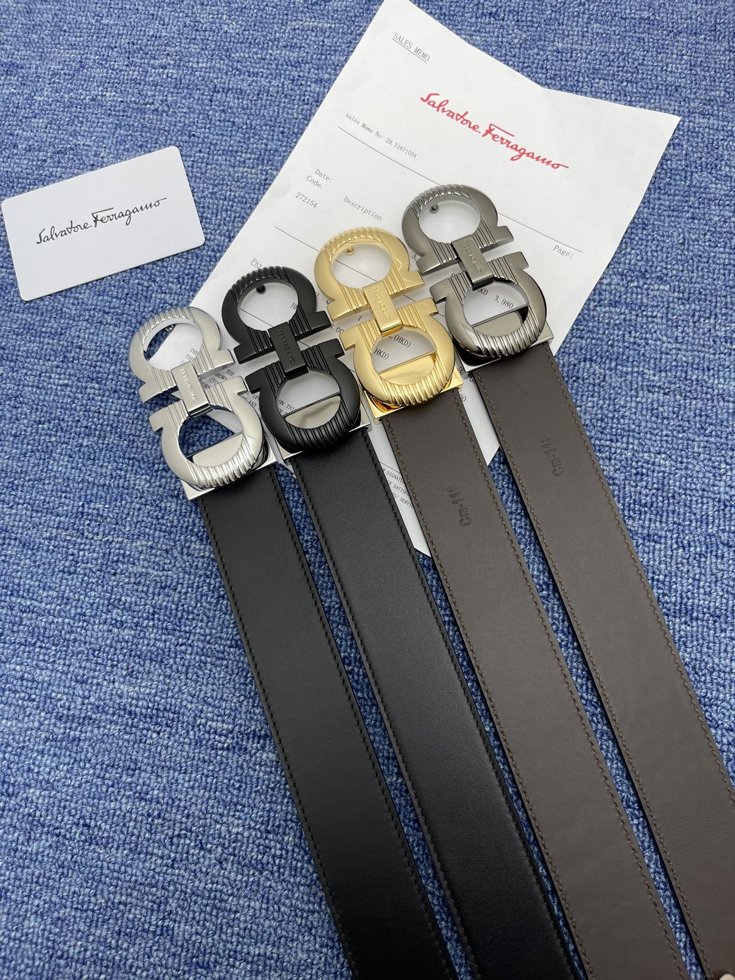 Ferragamo 3.5cm new boutique plate buckle