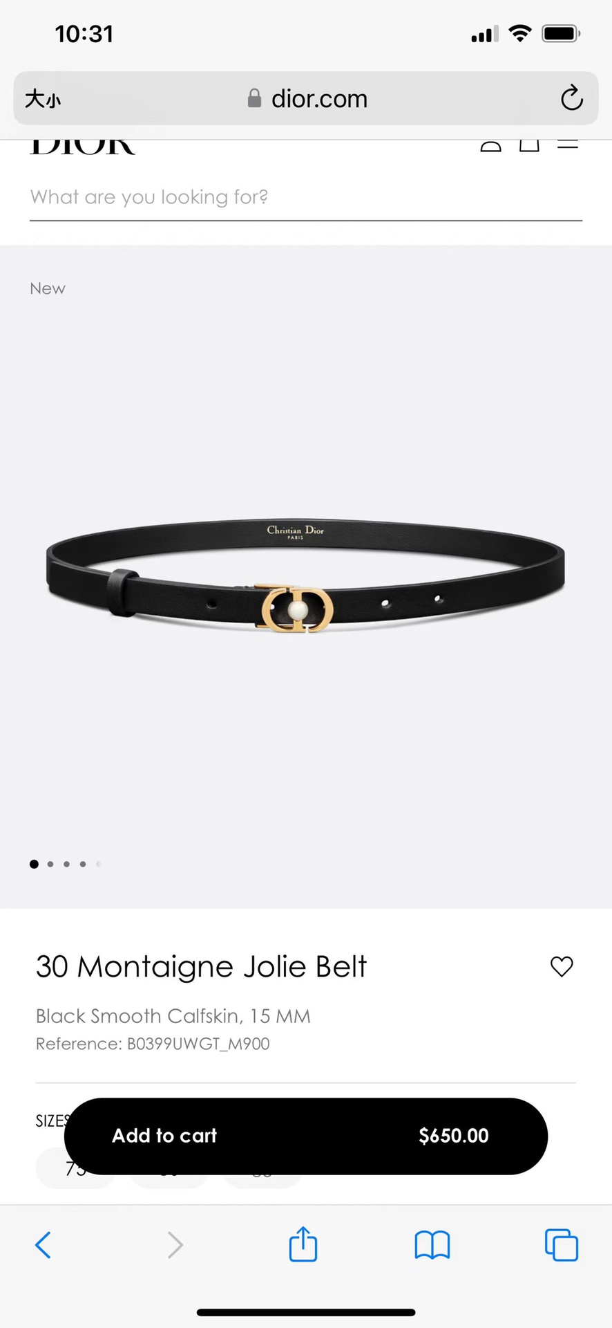 Original Dior 2.0cm nuevo cinturón de mujer de lujo