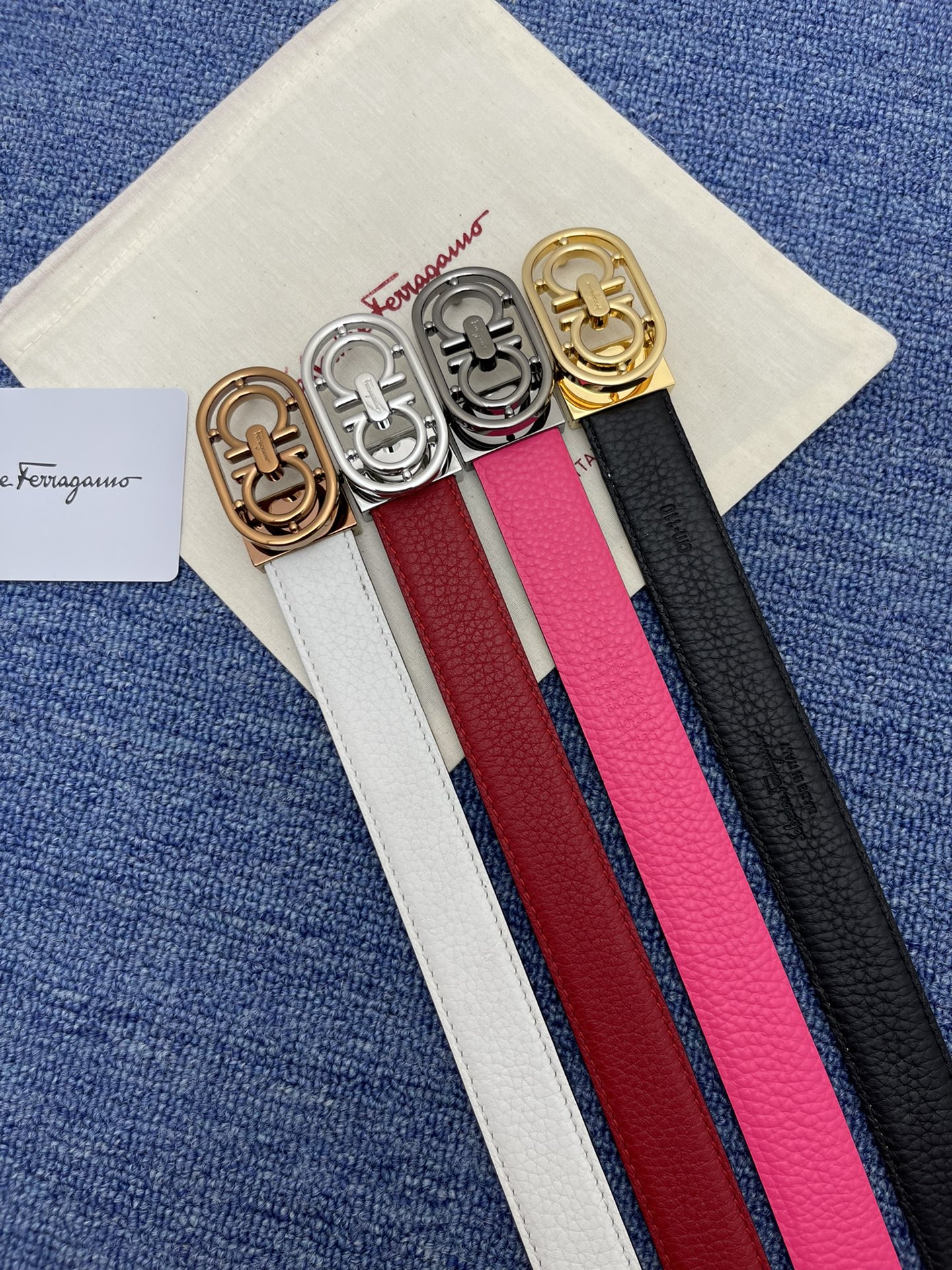 Ferragamo 2.5cm nuevo modelo de cinturón de mujer de calidad