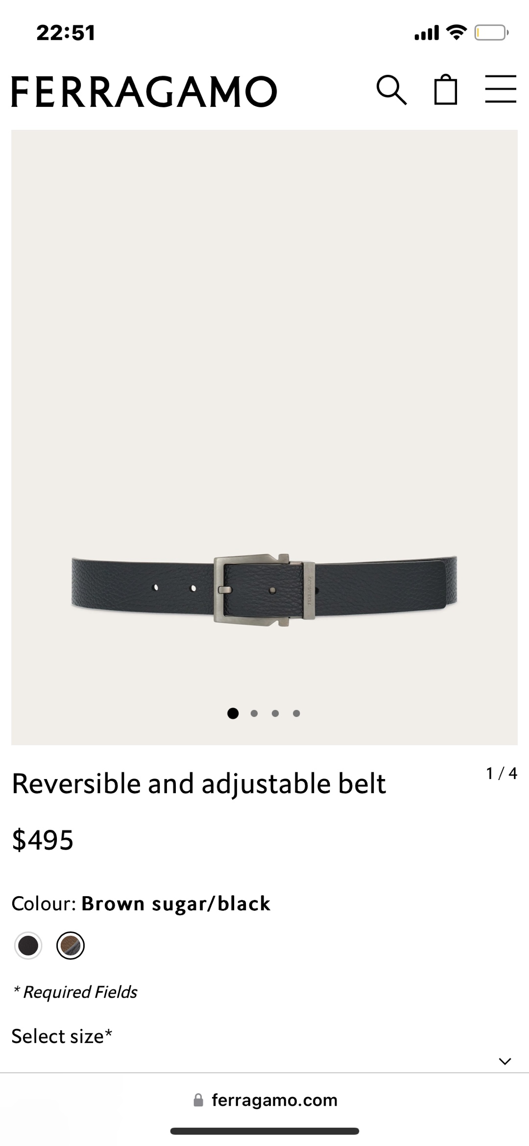 Ferragamo 3.5cm nuevo estilo hebilla de aguja de gama alta