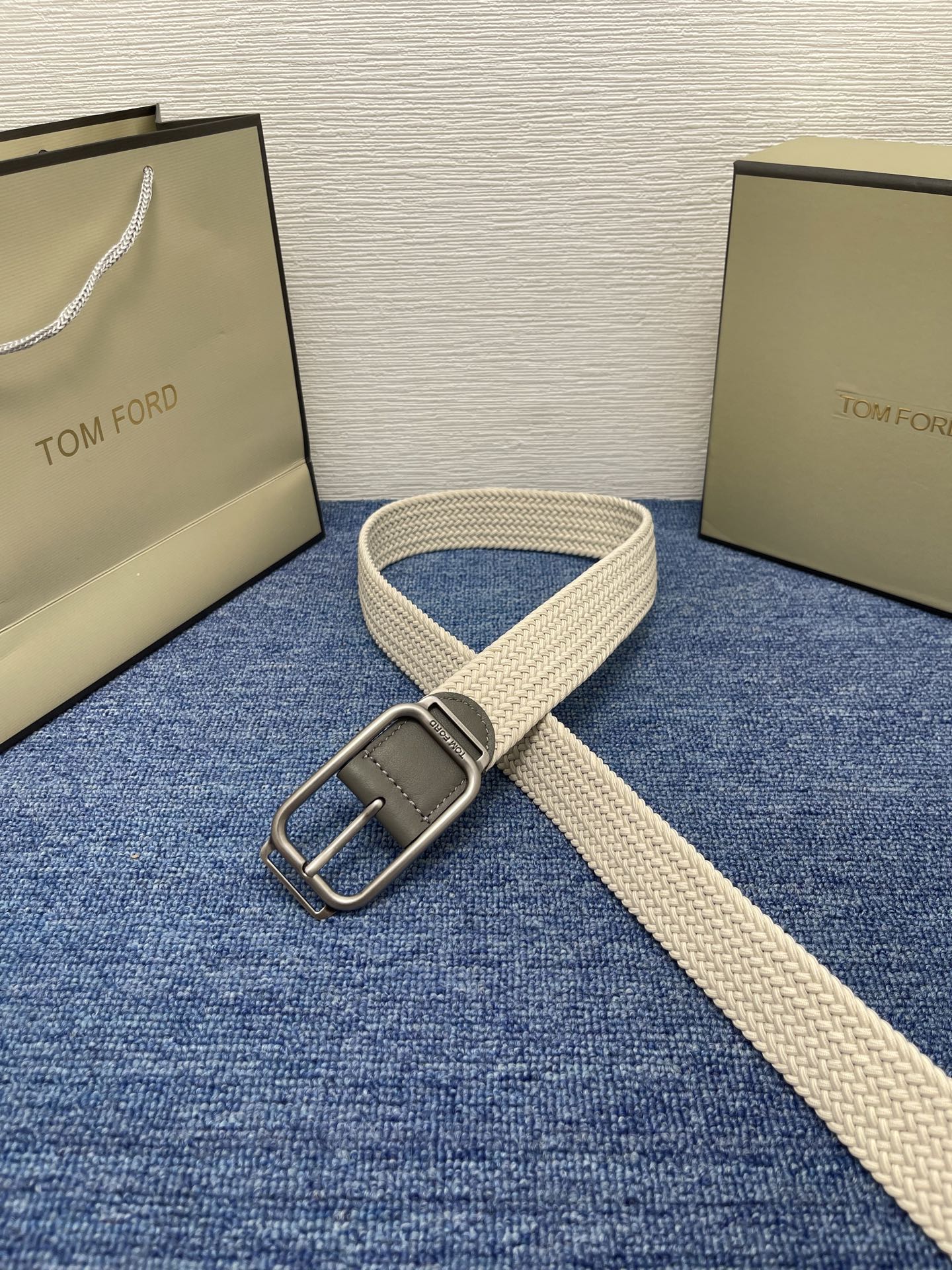  TOM FORD 汤姆福特。简约男士腰带，3．5cm宽，配原版包装