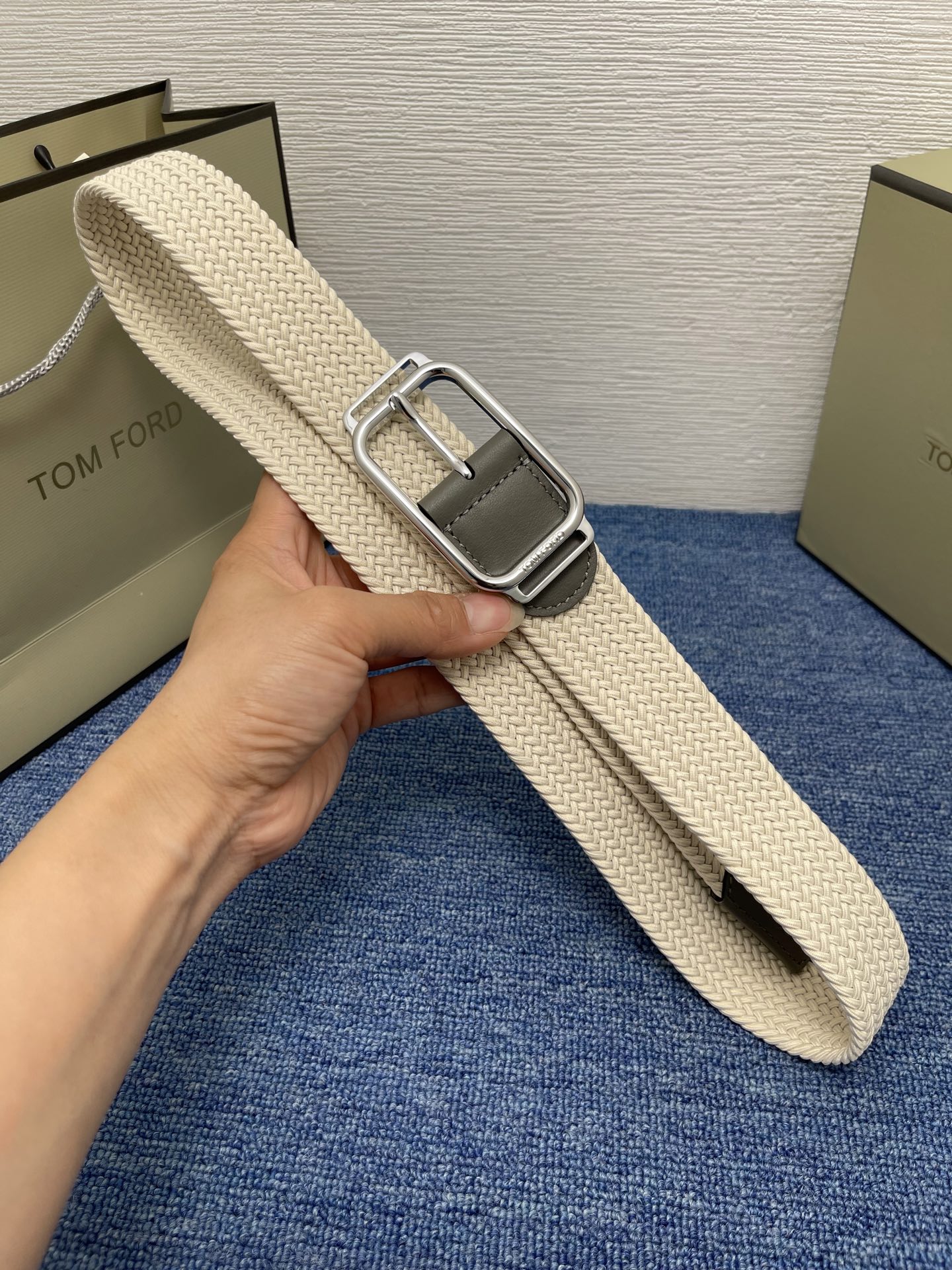  TOM FORD 汤姆福特。简约男士腰带，3．5cm宽，配原版包装