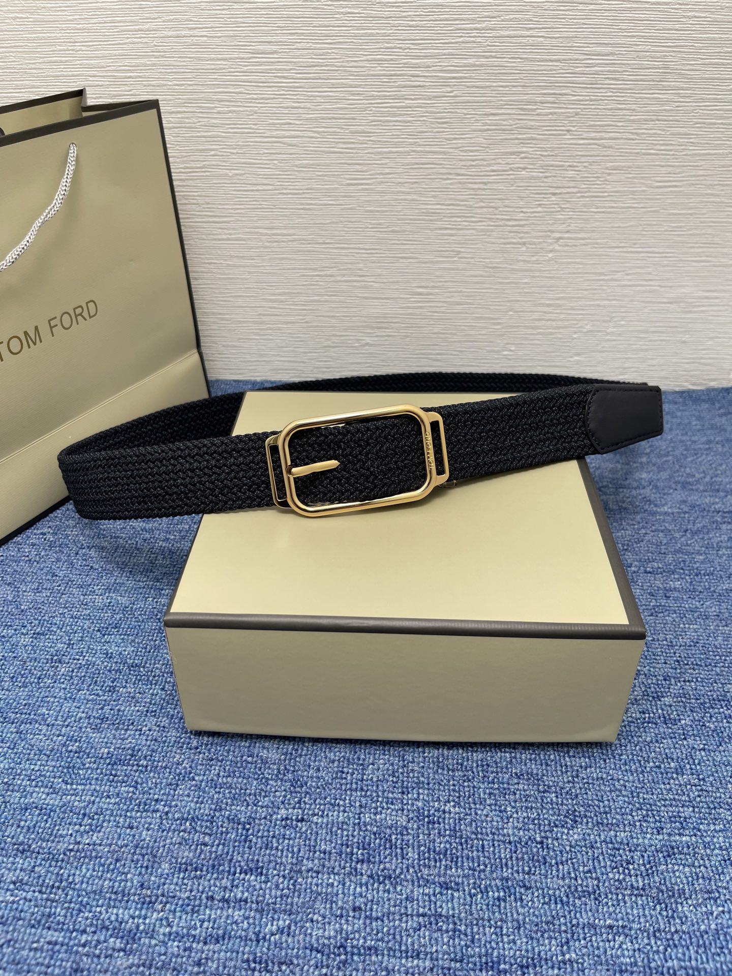  TOM FORD 汤姆福特。简约男士腰带，3．5cm宽，配原版包装