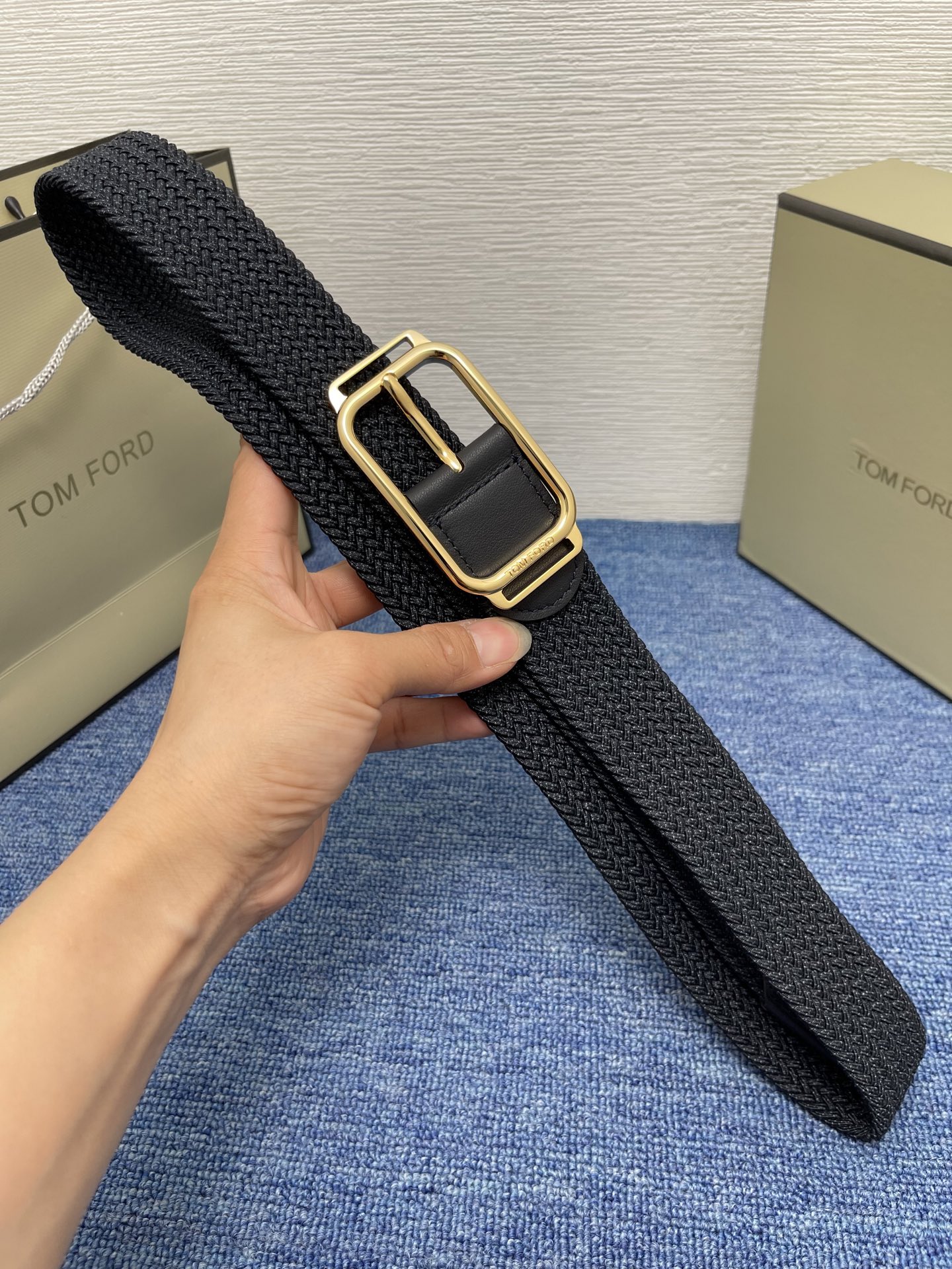  TOM FORD 汤姆福特。简约男士腰带，3．5cm宽，配原版包装