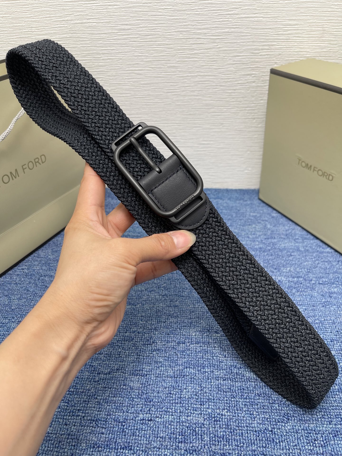  TOM FORD 汤姆福特。简约男士腰带，3，5cm宽，配原版包装