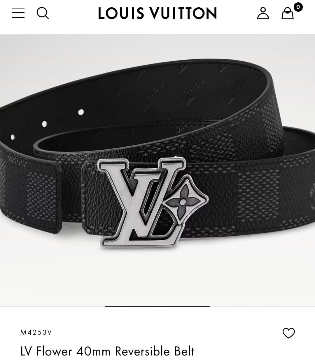 🔴 【品牌】LV  4．0cm 
🔴 【描述】这款饰有LV带扣的腰带配以水牛皮衬里，覆以Monogram