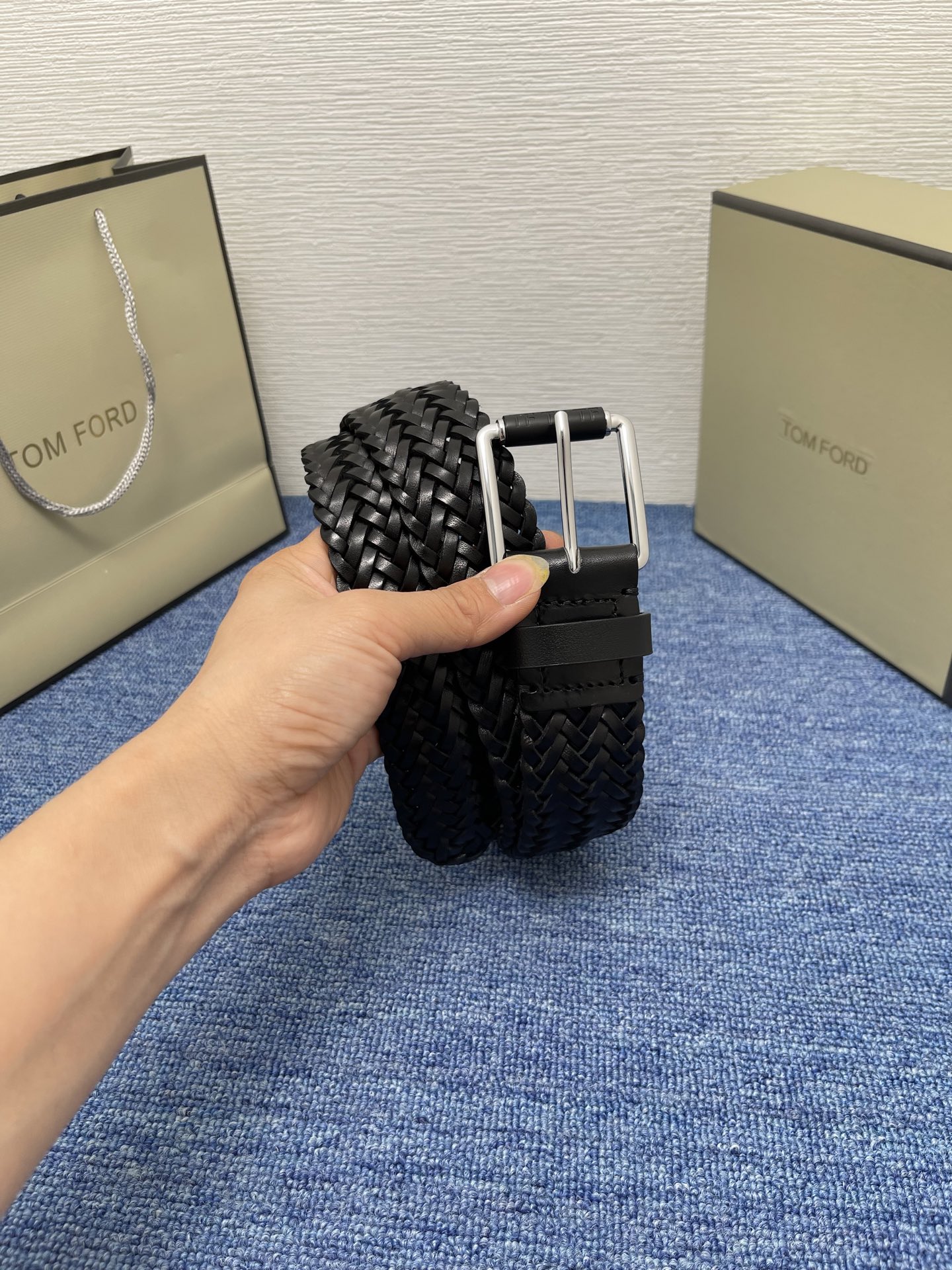  TOM FORD 汤姆福特。简约男士腰带，4.0cm宽，配原版包装