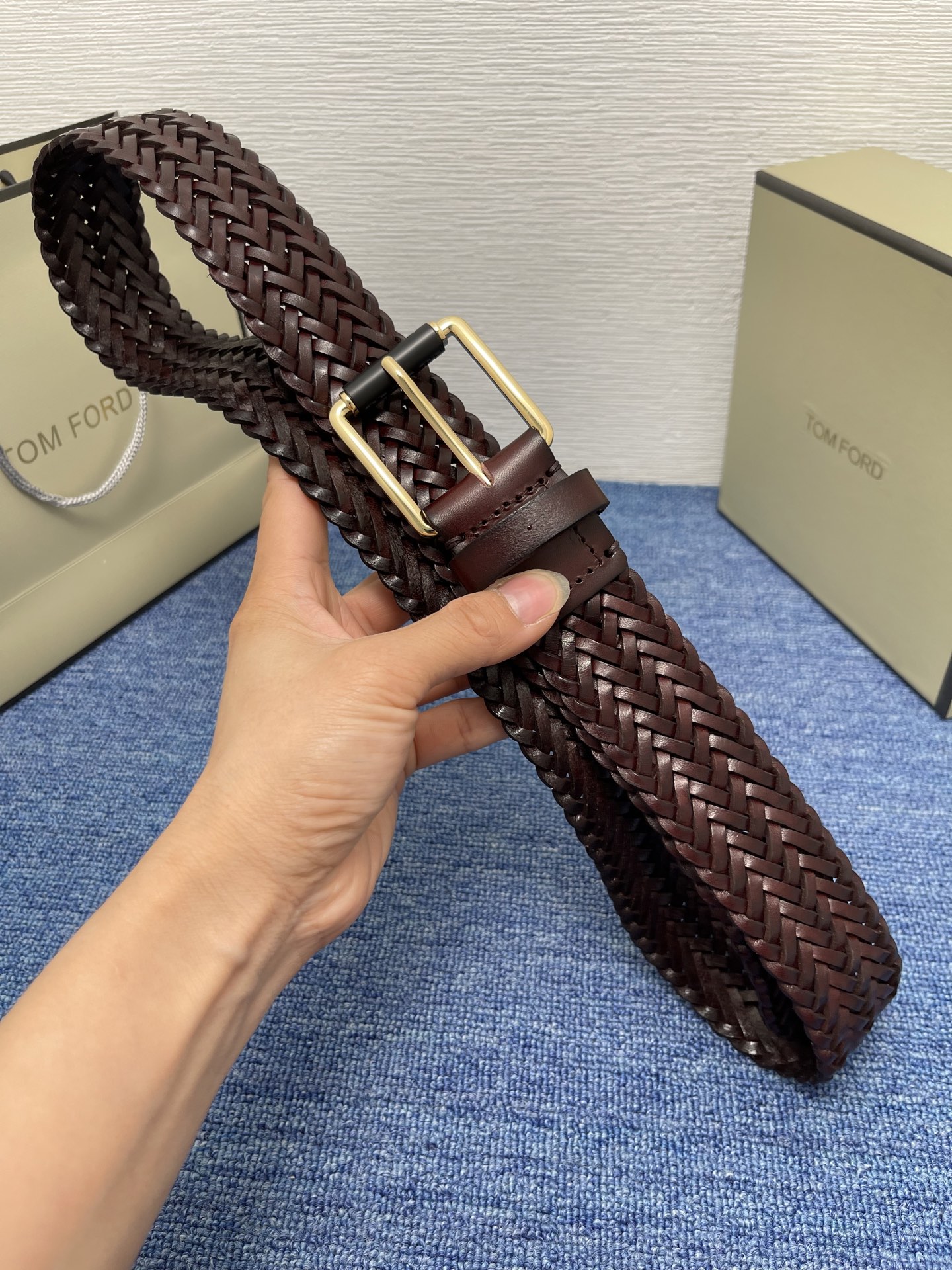  TOM FORD 汤姆福特。简约男士腰带，4.0cm宽，配原版包装