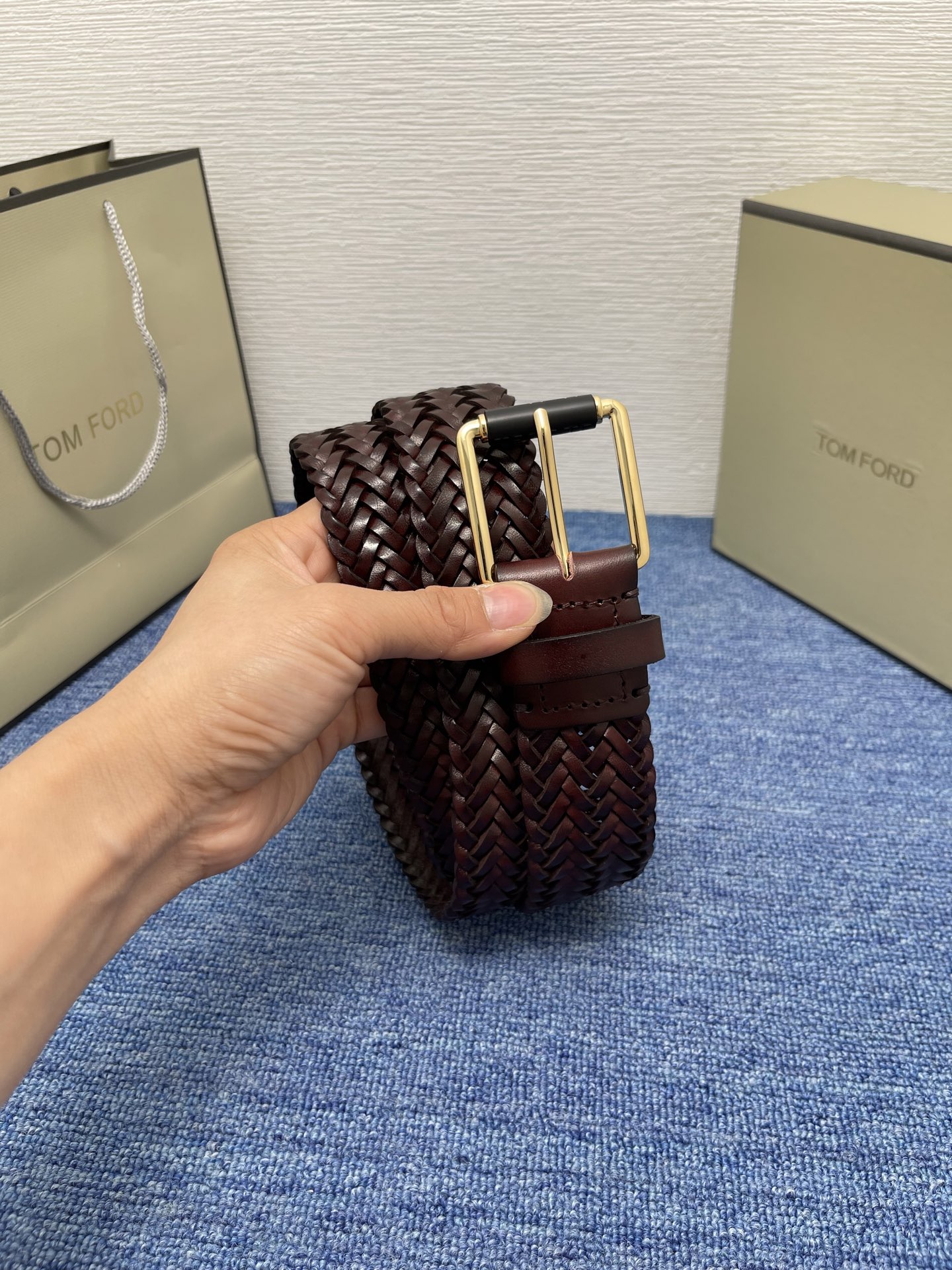  TOM FORD 汤姆福特。简约男士腰带，4.0cm宽，配原版包装