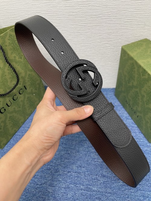 Gucci Signature Leather Belt with Double G Buckle - Black, 4 cm Width 1 Gucci Signature Leather Belt with Double G Buckle - Black, 4 cm Width