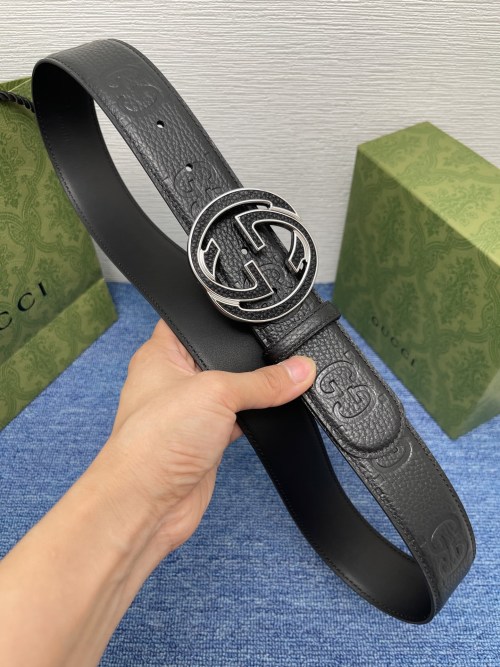 Gucci Signature Leather Belt with Double G Buckle 1 Gucci Signature Leather Belt with Double G Buckle